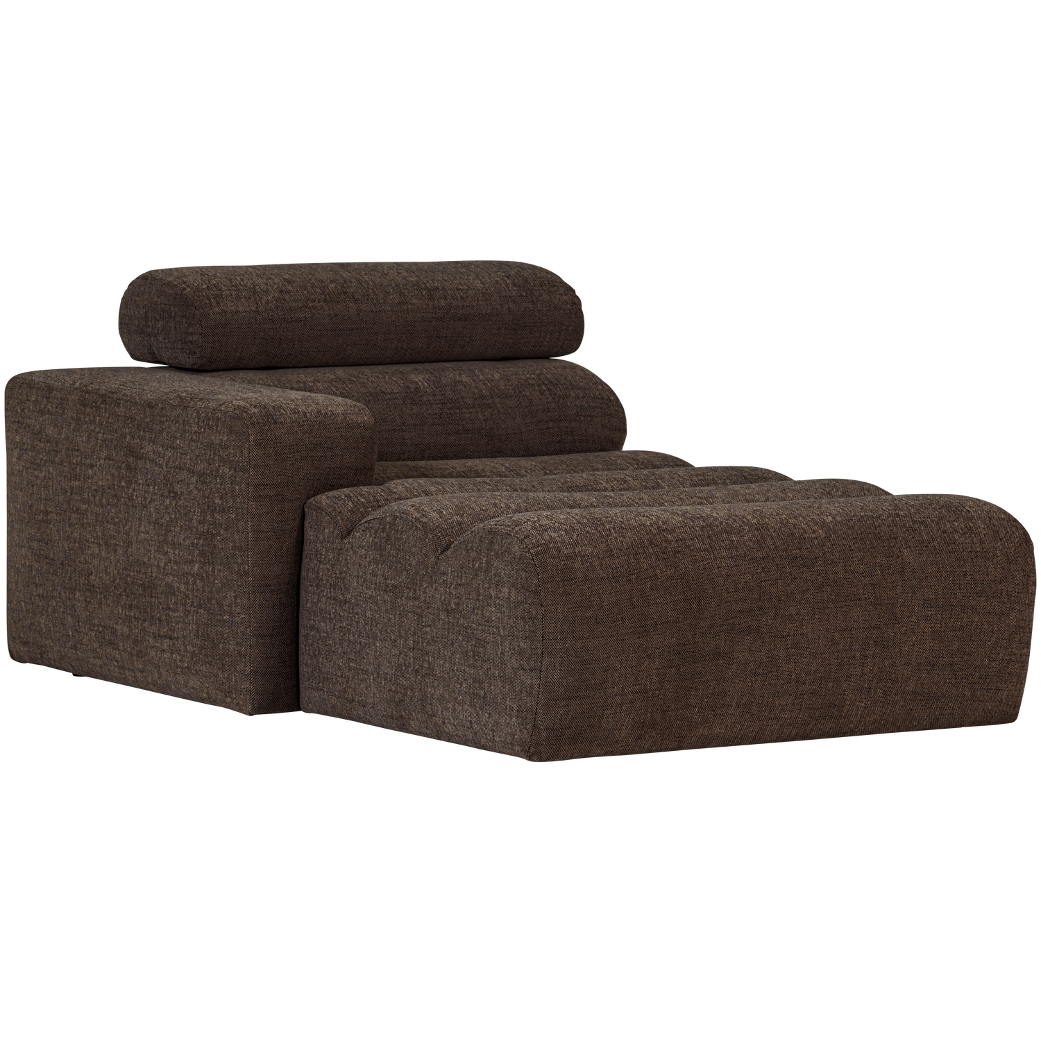 Novi chaise longue element arm links ribstof terra