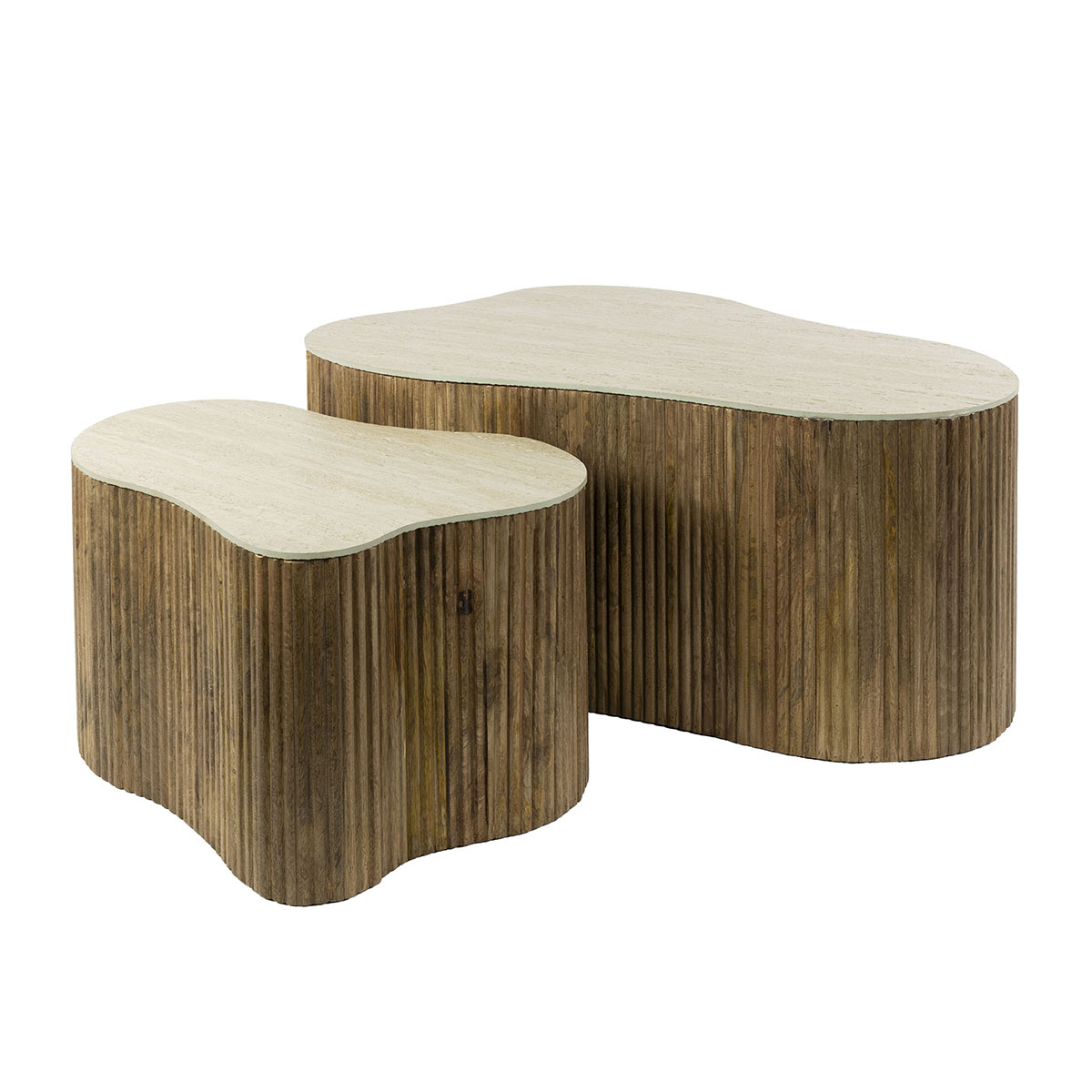 Salontafel Set Limestone Shamrock