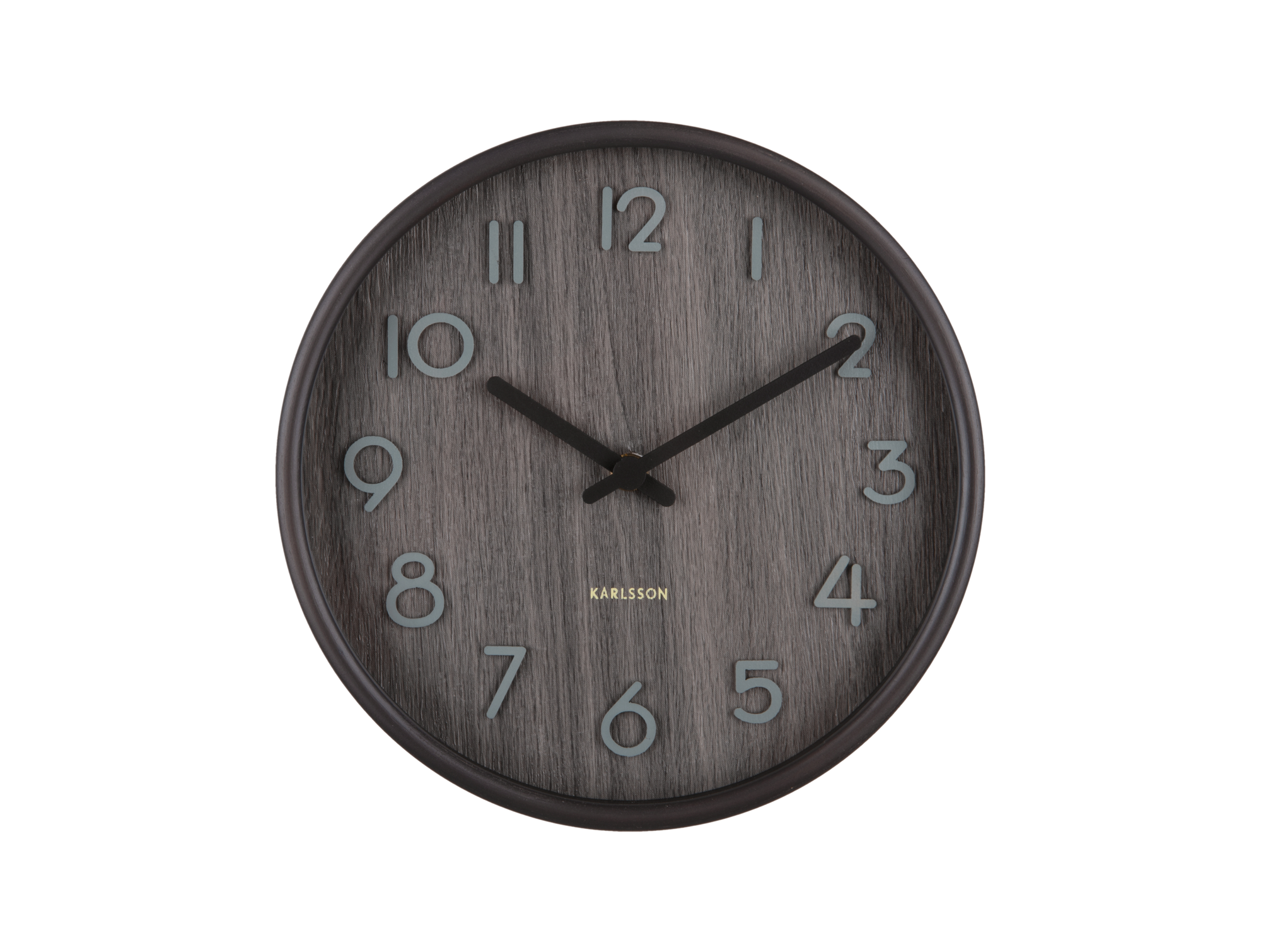Wandklok Pure bruin lindehout small