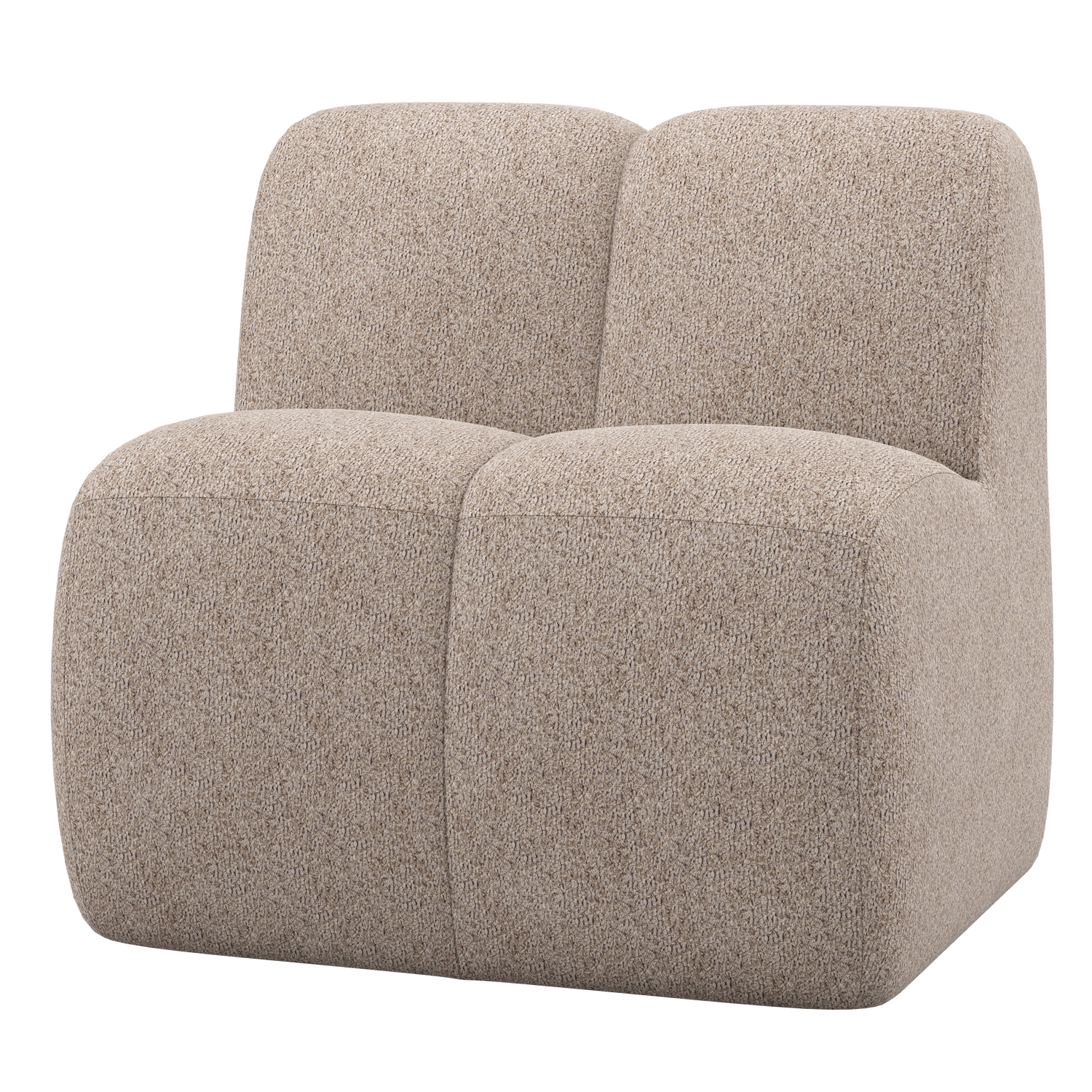 Mojo eetbank 84 cm met rugleuning wollig bruin