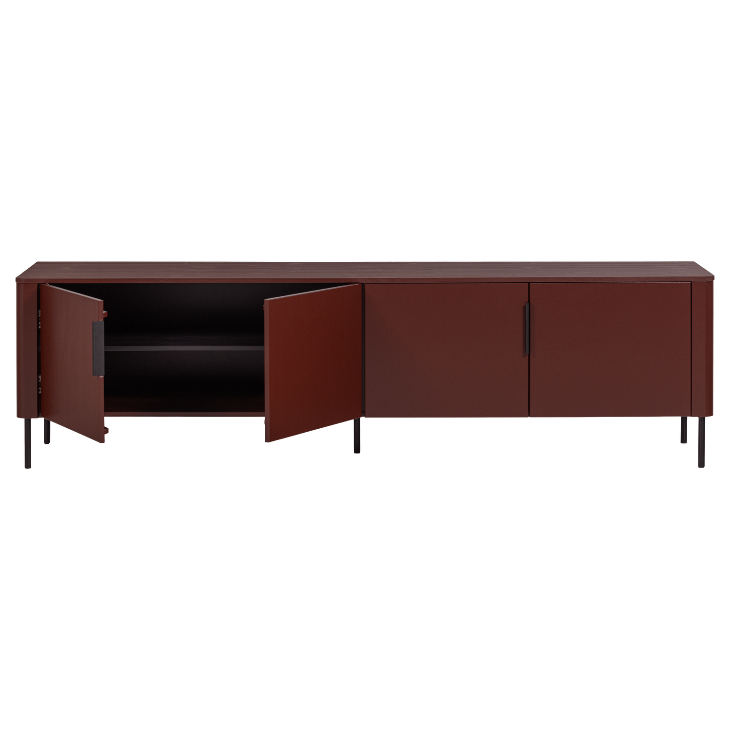 Gunnar tv meubel 200 cm grenen matzwart [fsc]