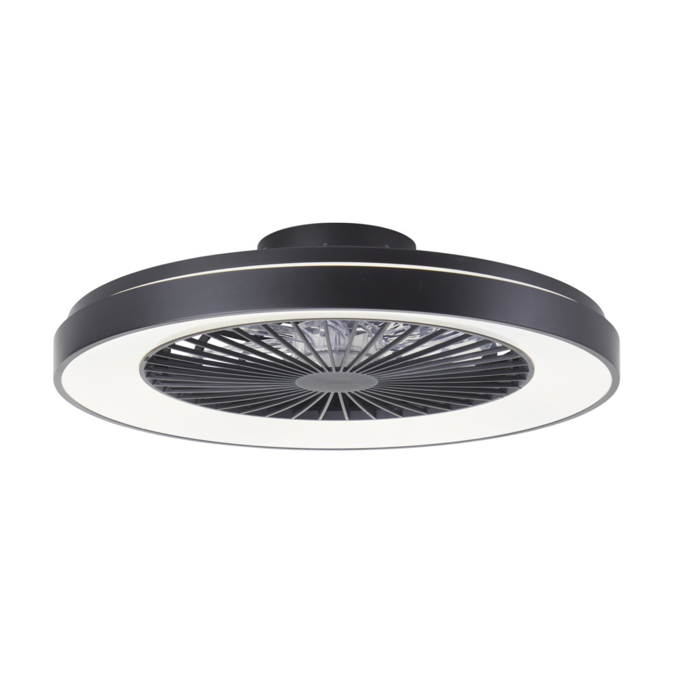 Plafondventilator Mazzaro Ø 58cm – RGB Lichts – Zwart