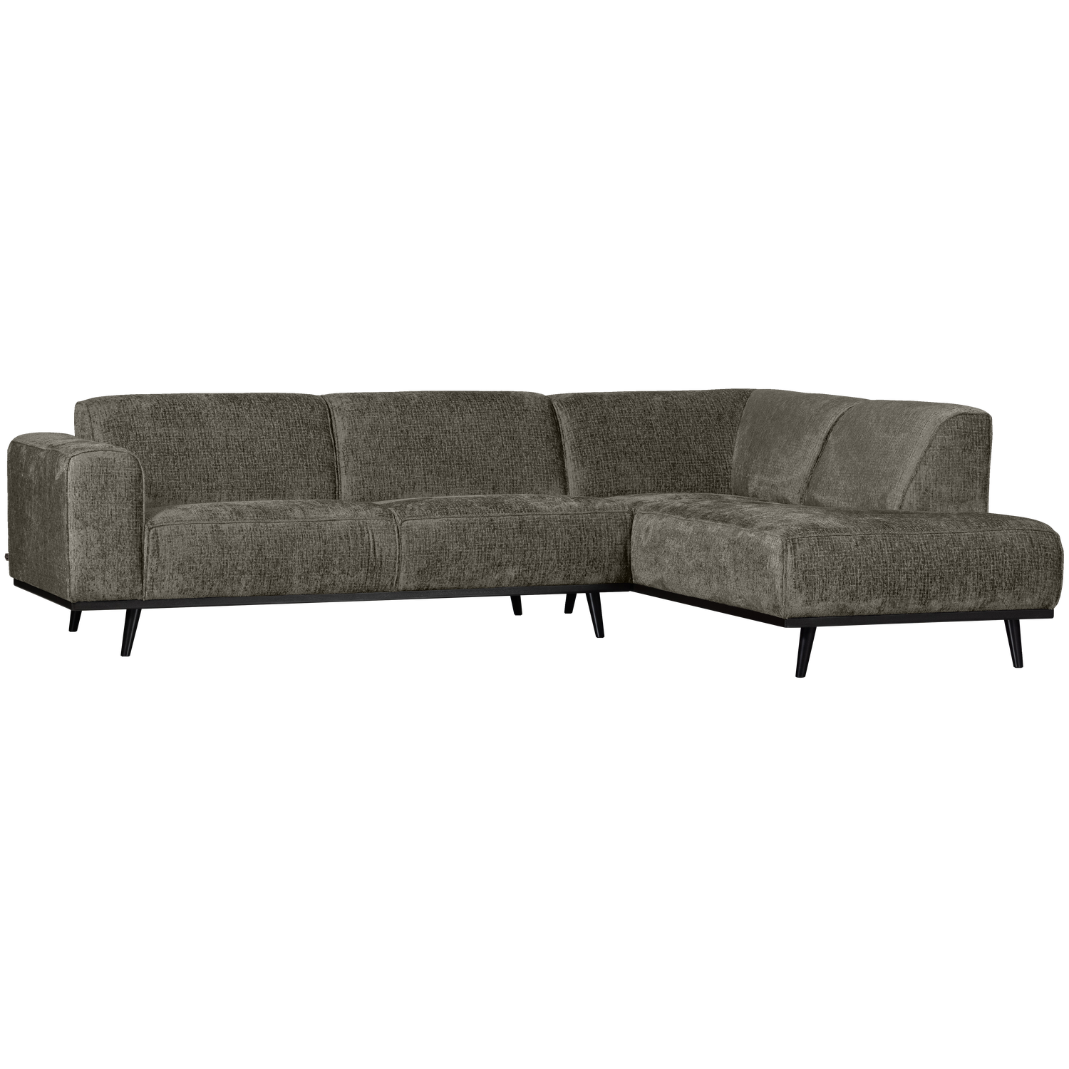 Statement hoekbank rechts chenille velvet terra