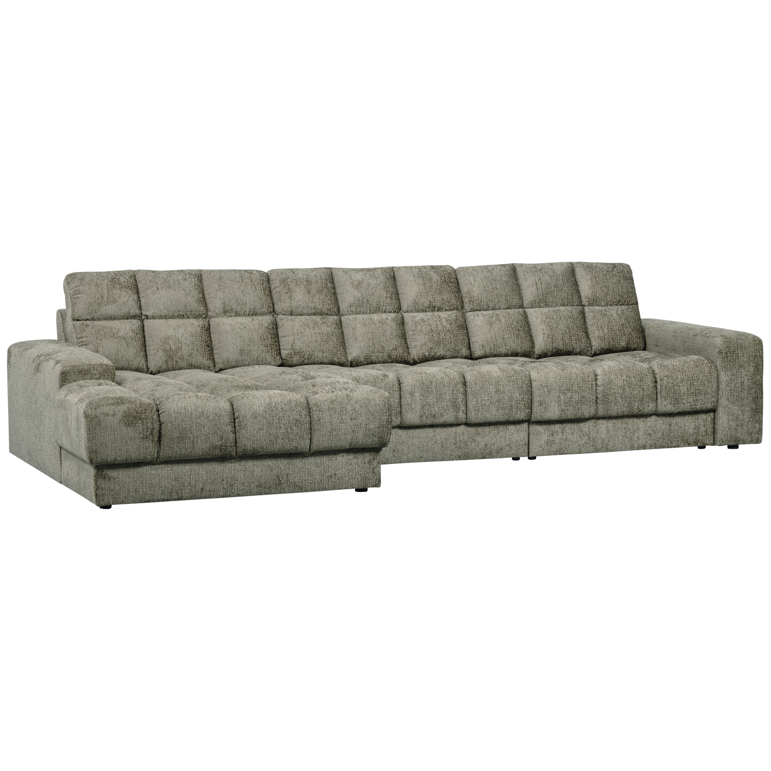Second date chaise longue links velvet antraciet
