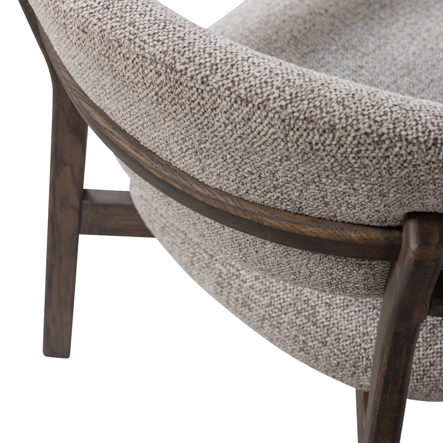 Udar fauteuil naturel met houten frame naturel