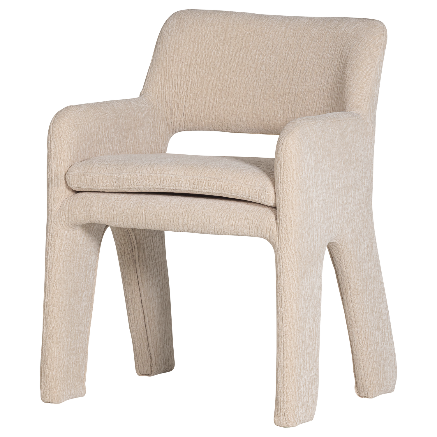 Bigfoot eetkamerstoel chenille taupe [fsc]