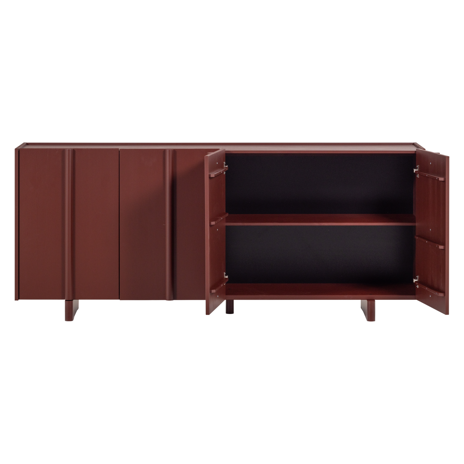 Basu dressoir grenen bordeauxrood [fsc]