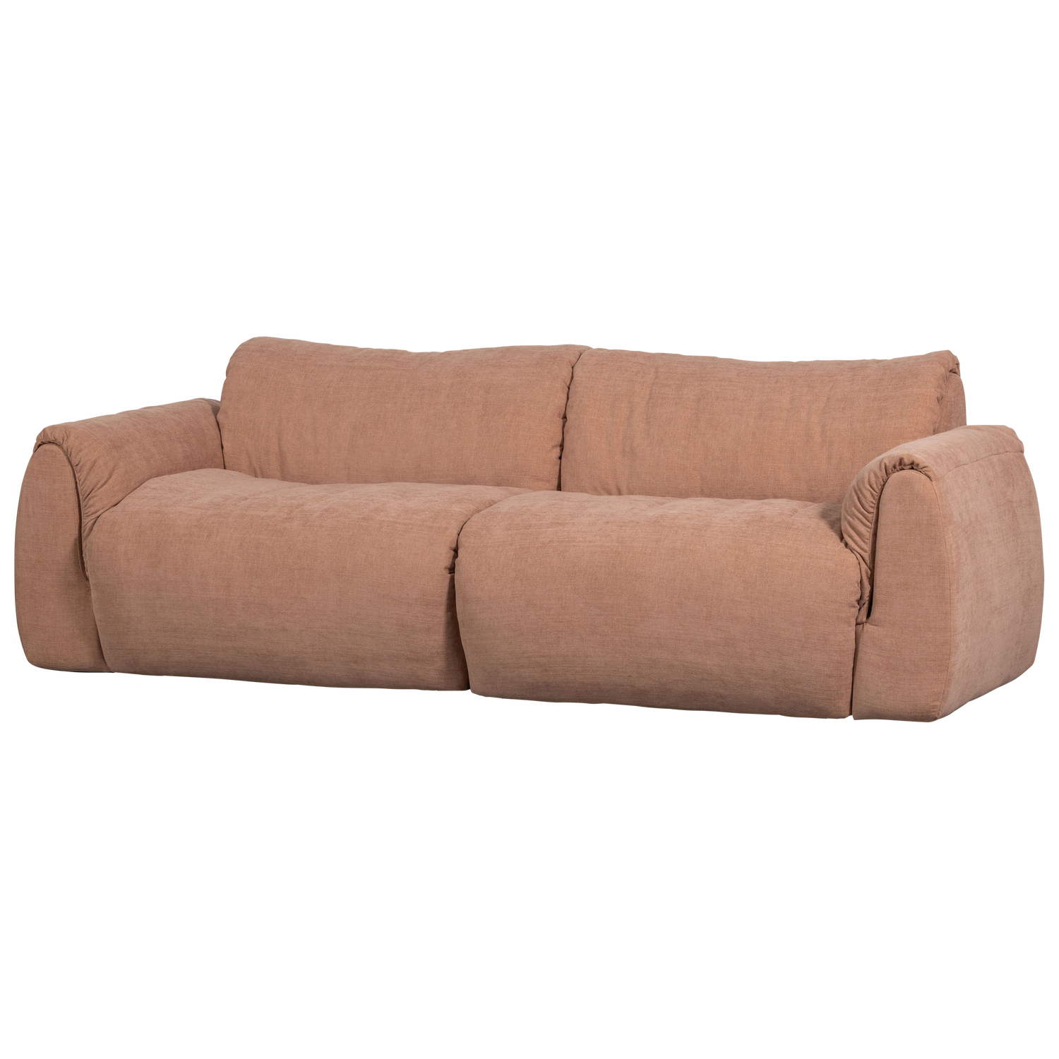 Baggy 2-zits bank 3d chenille middenbruin