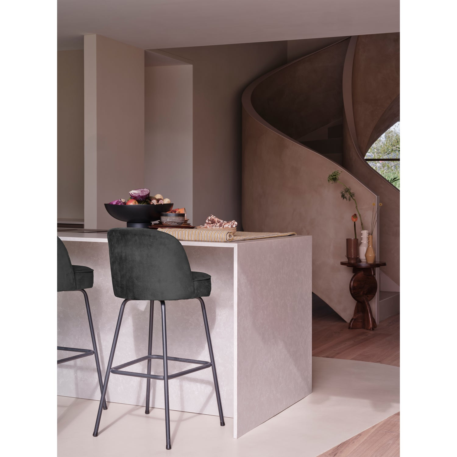 Vogue barstoel 80 cm boucle beige