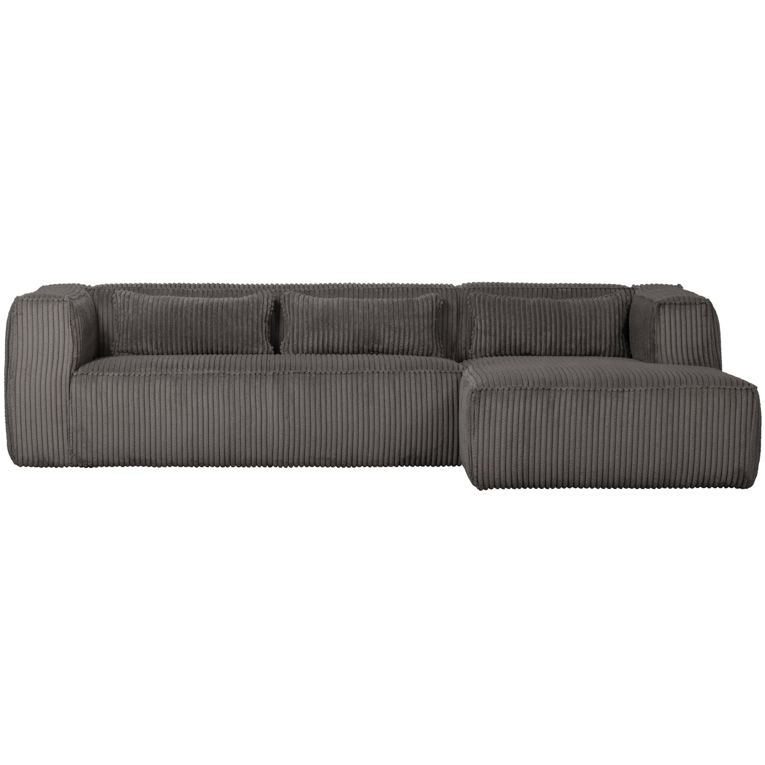 Bean hoekbank rechts chenille velvet taupe