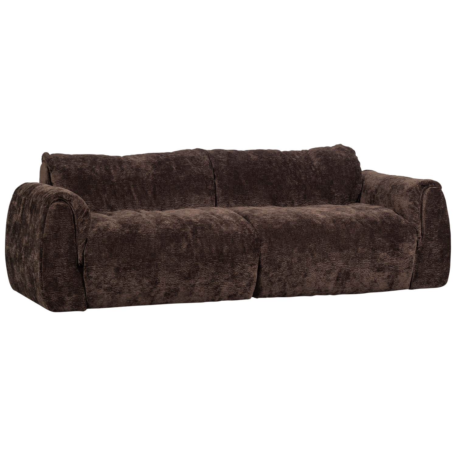 Baggy 2-zits bank 3d chenille middenbruin