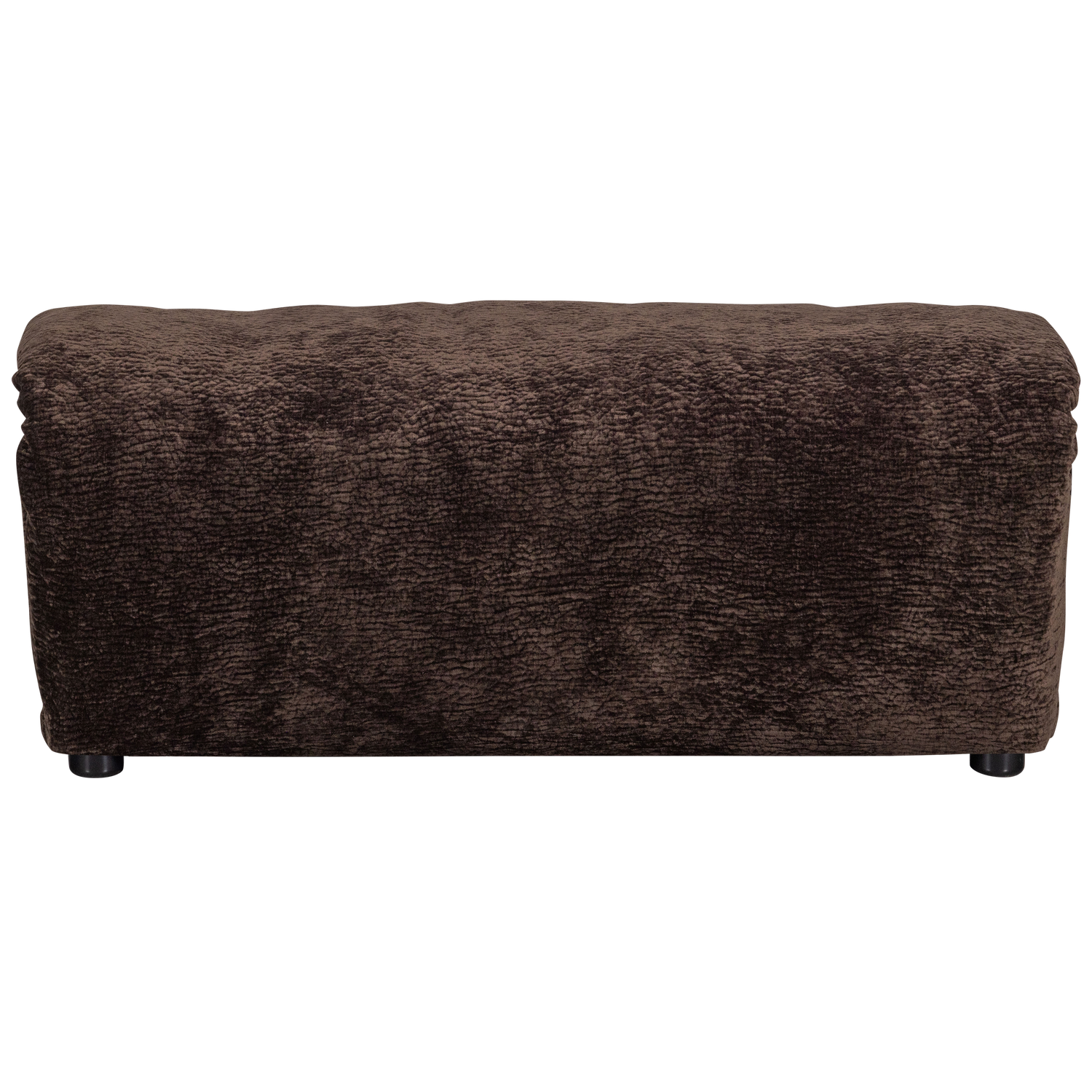 Baggy hocker geweven stof naturel melange