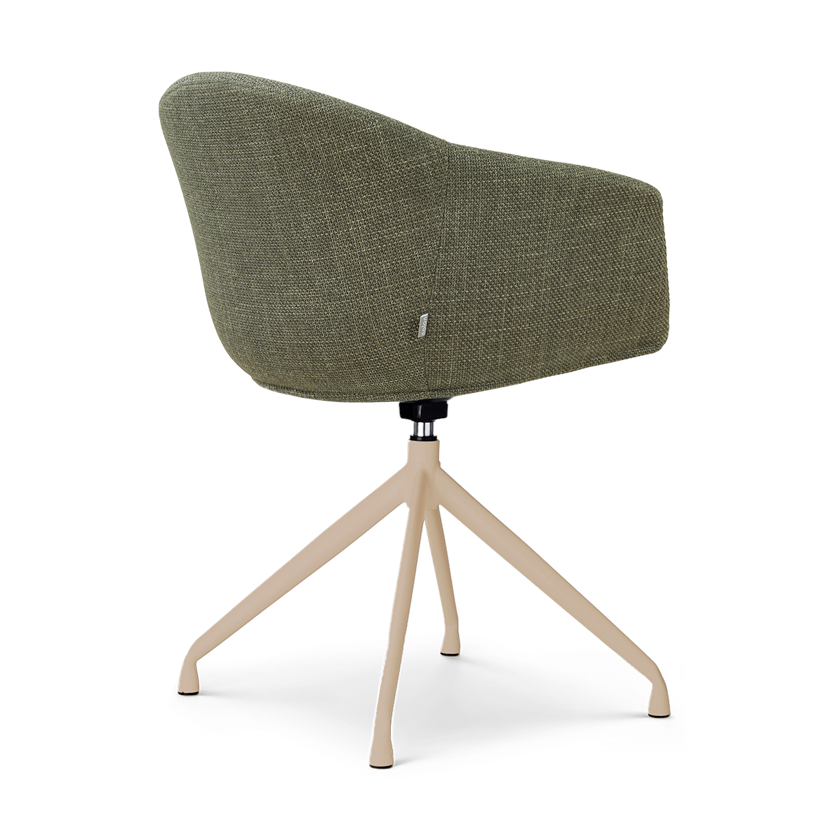 Draaibare eetkamerstoel Nola-Otis met armleuningen - beige onderstel