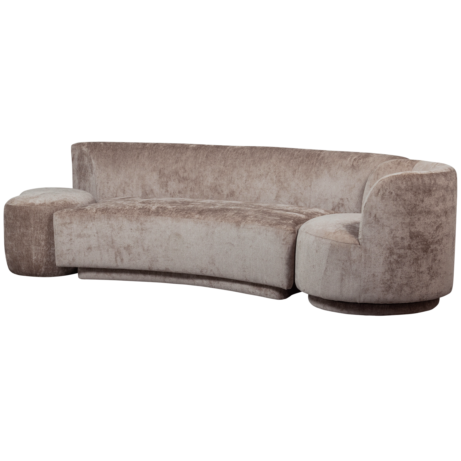 Combi-popular: bankje + fauteuil + poef naturel