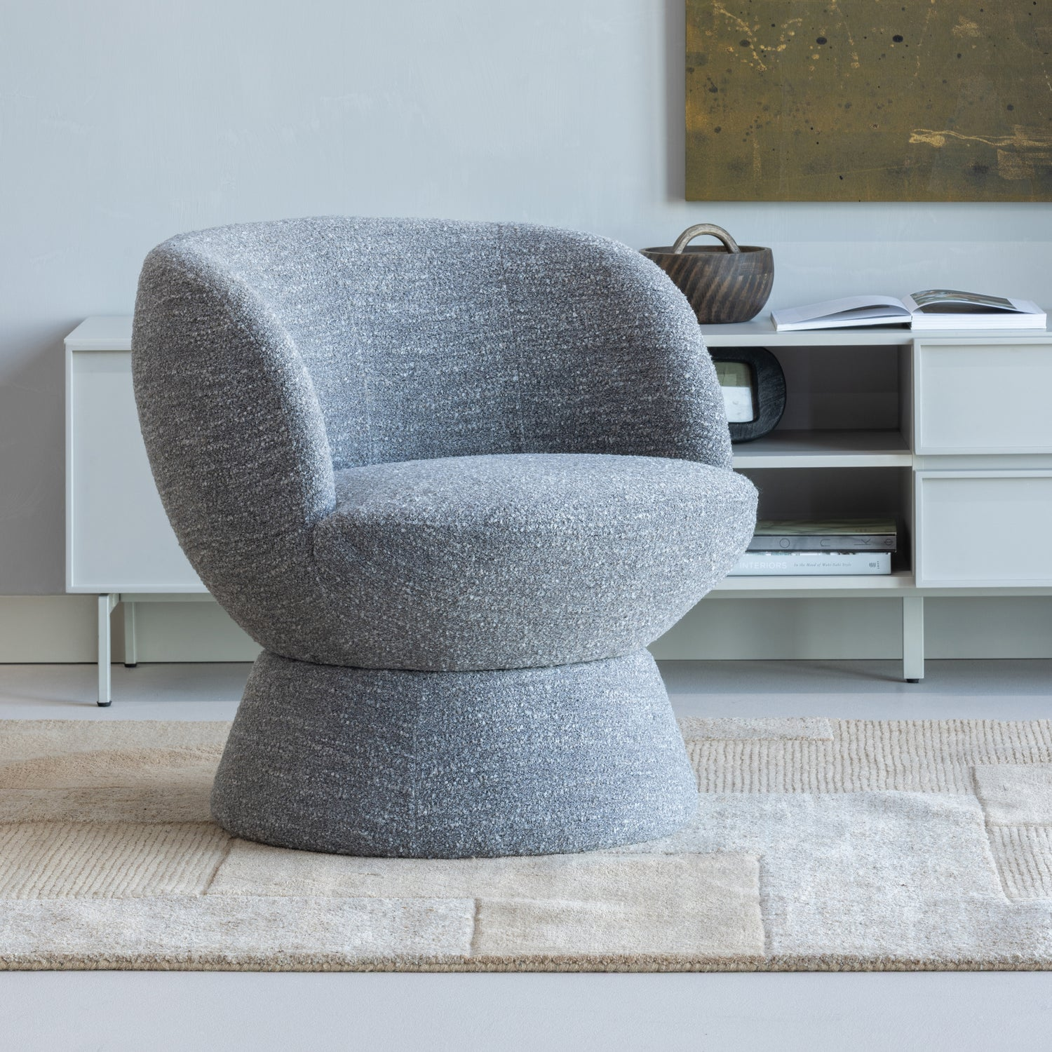 Shuffle draaifauteuil grijs melange