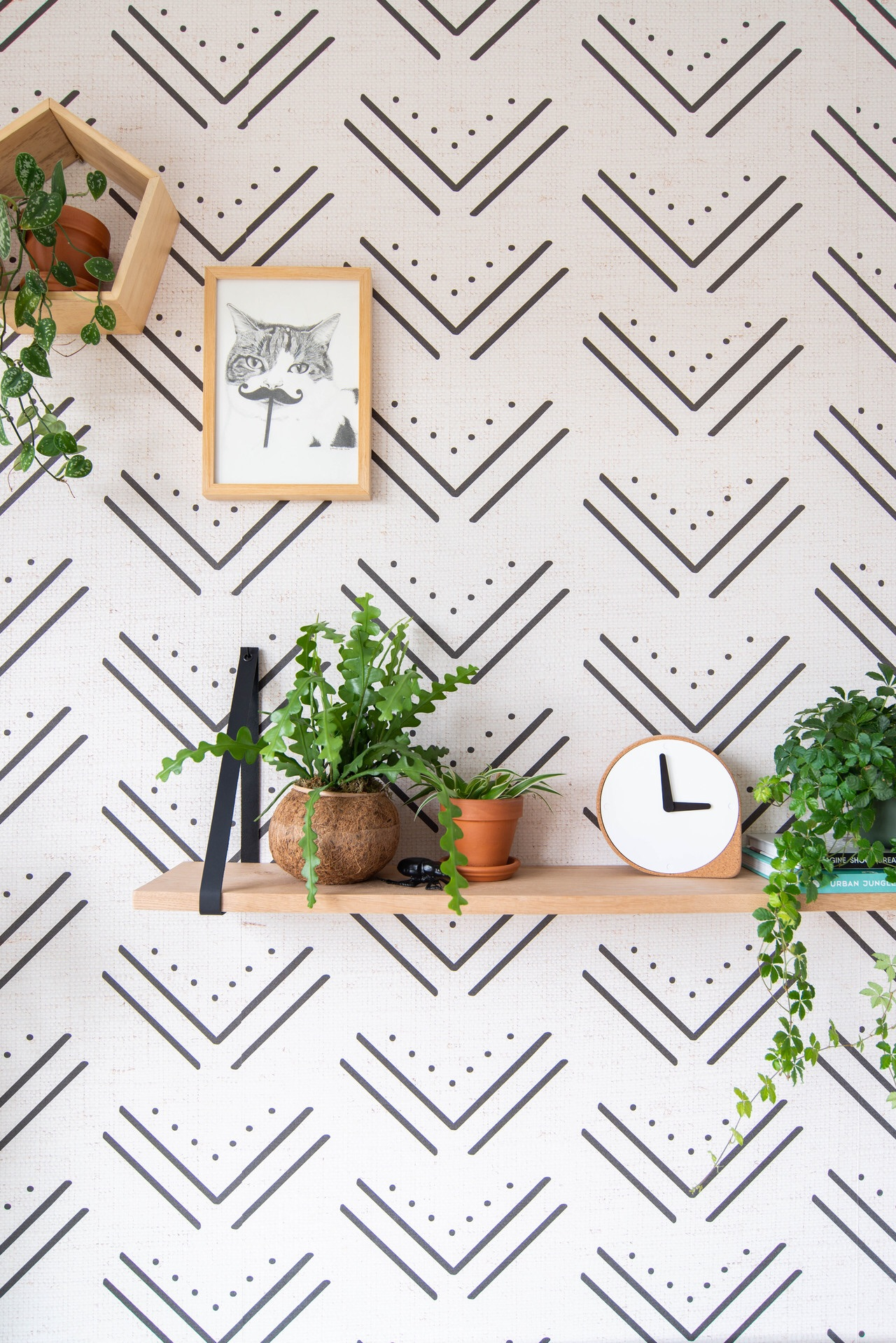 Leren plankdragers (set van 2)