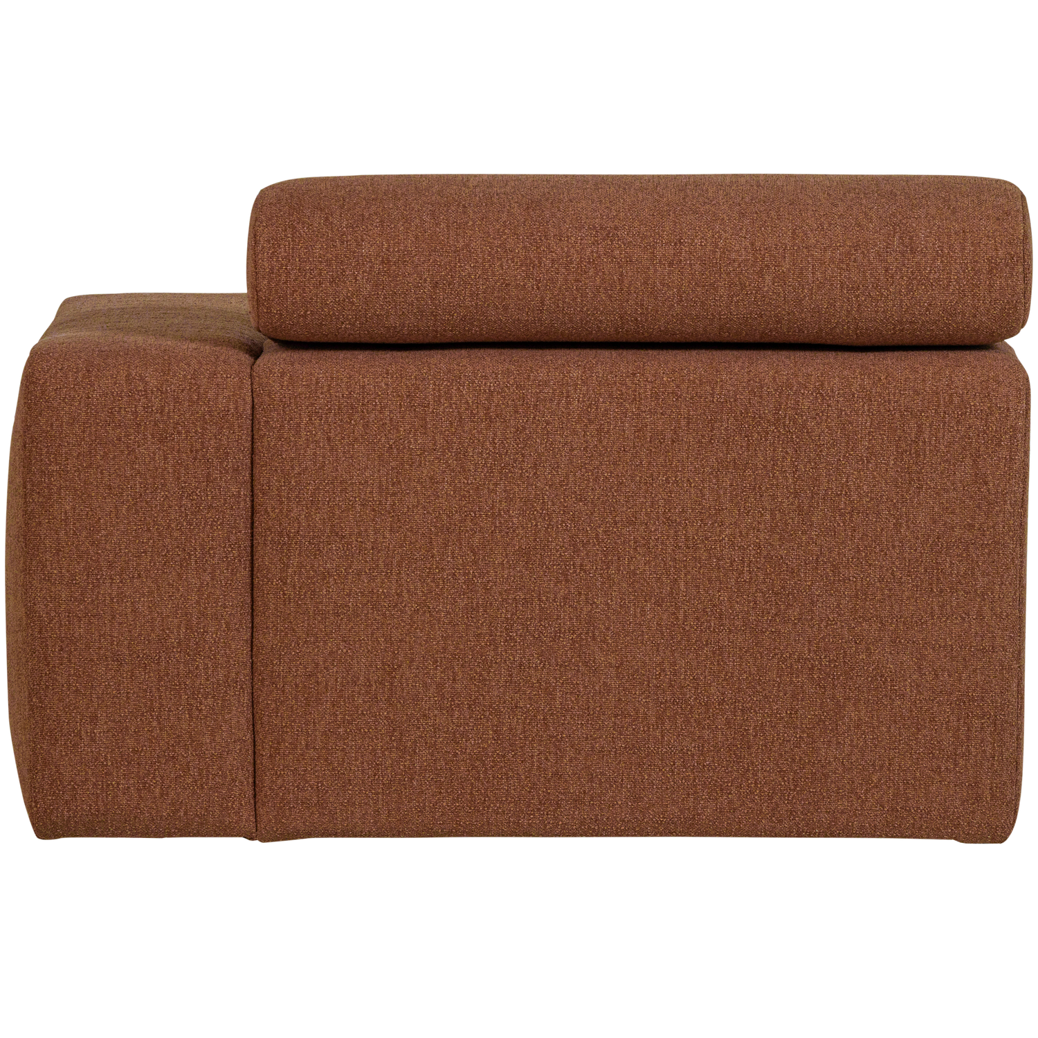 Novi chaise longue element arm rechts boucle karamelbruin