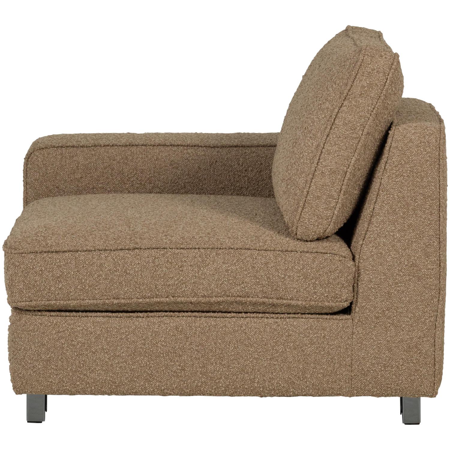 Lazy 1-zits element met arm links boucle antraciet