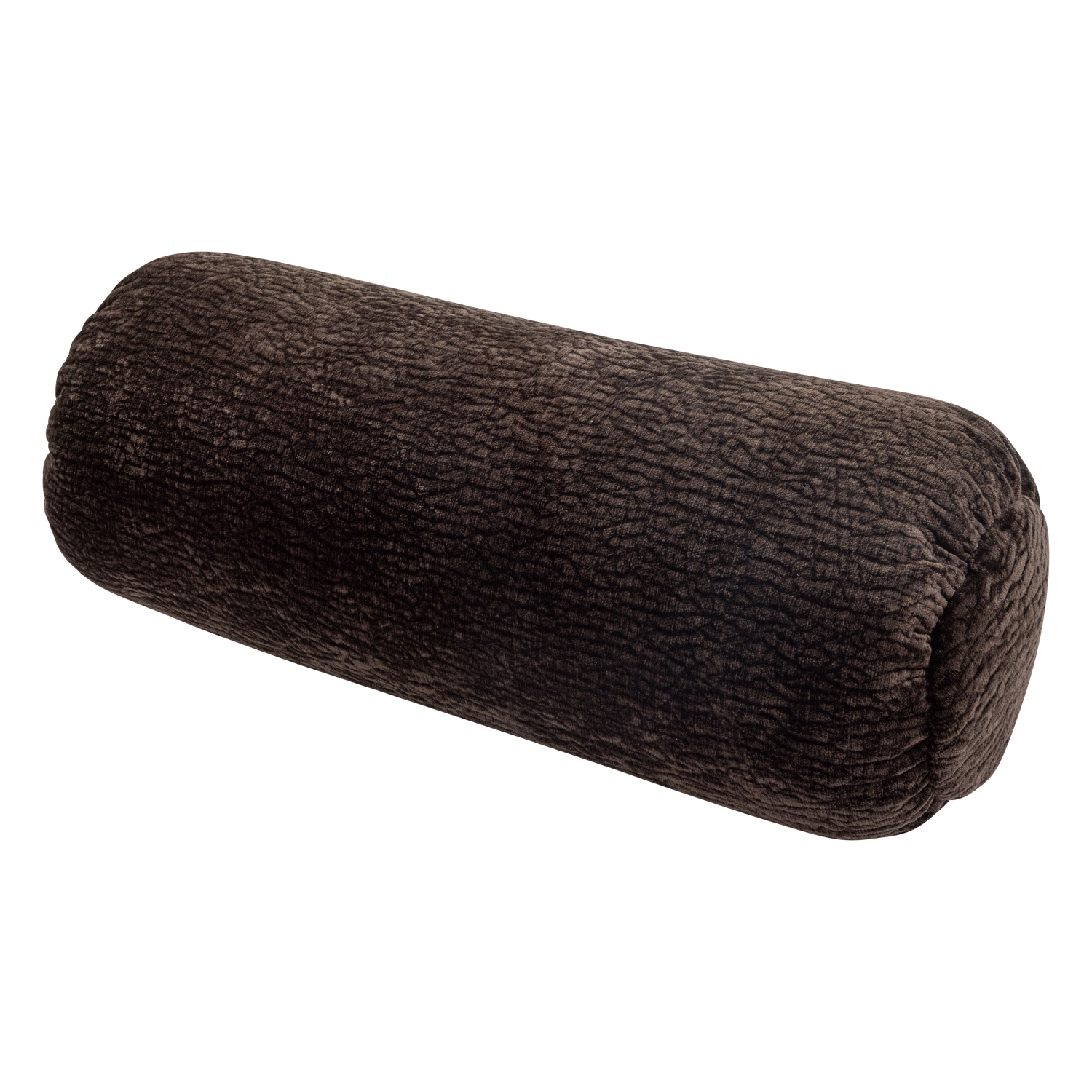 Baggy rolkussen 50xo23 cm 3d chenille middenbruin