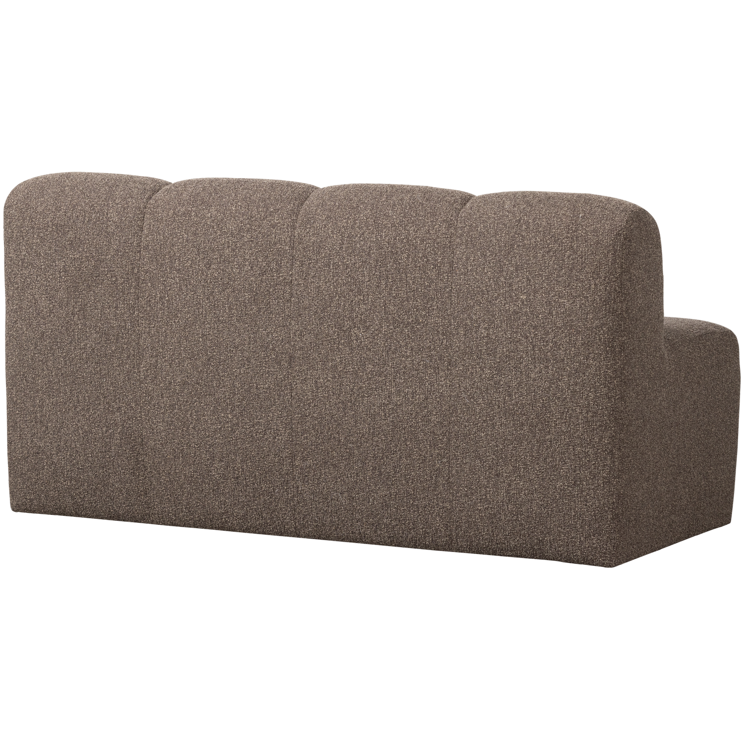 Mojo eetbank 164 cm met rugleuning ribstof roestbruin