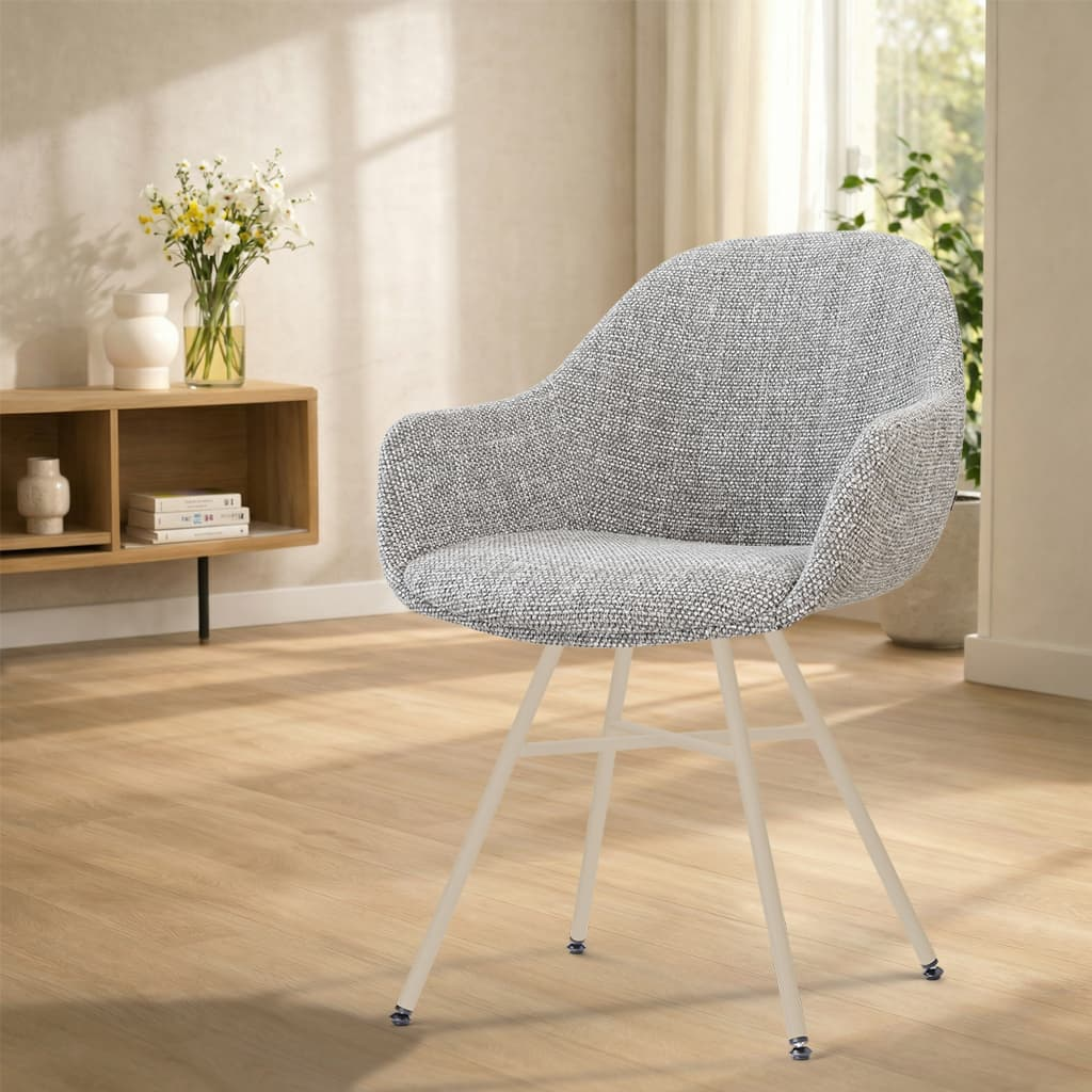 Eetkamerstoel Noa-Mae beige onderstel