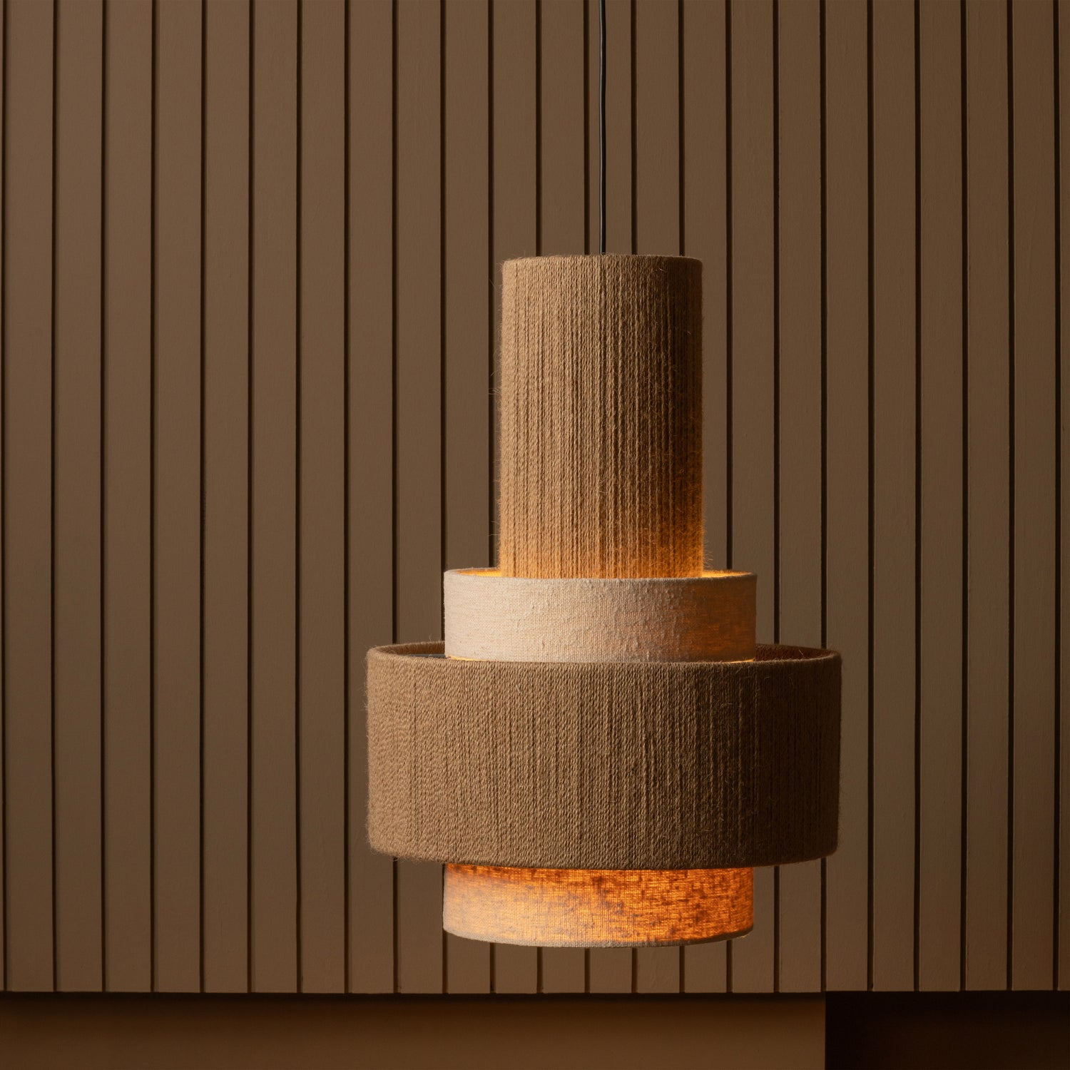 Pelle hanglamp touw naturel
