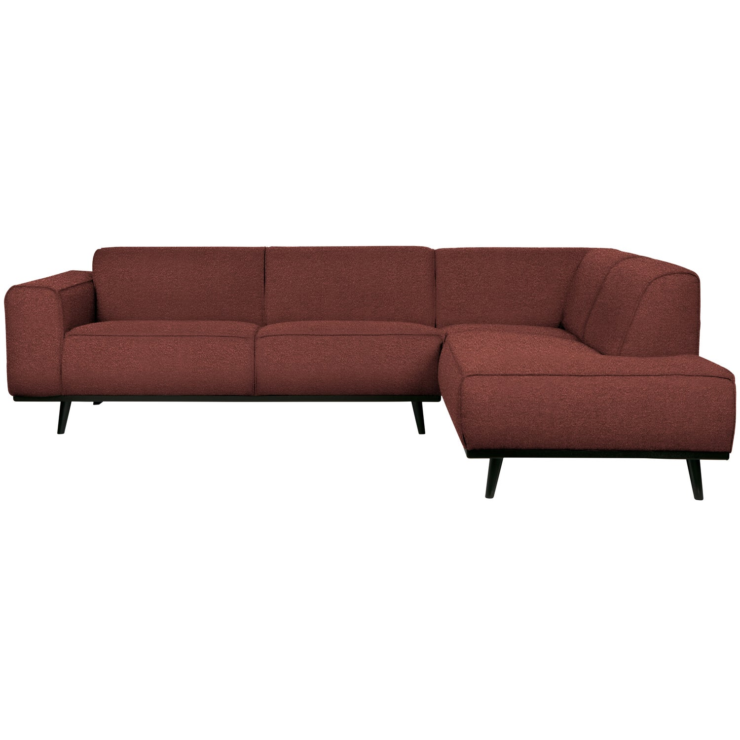 Statement hoekbank rechts chenille velvet terra