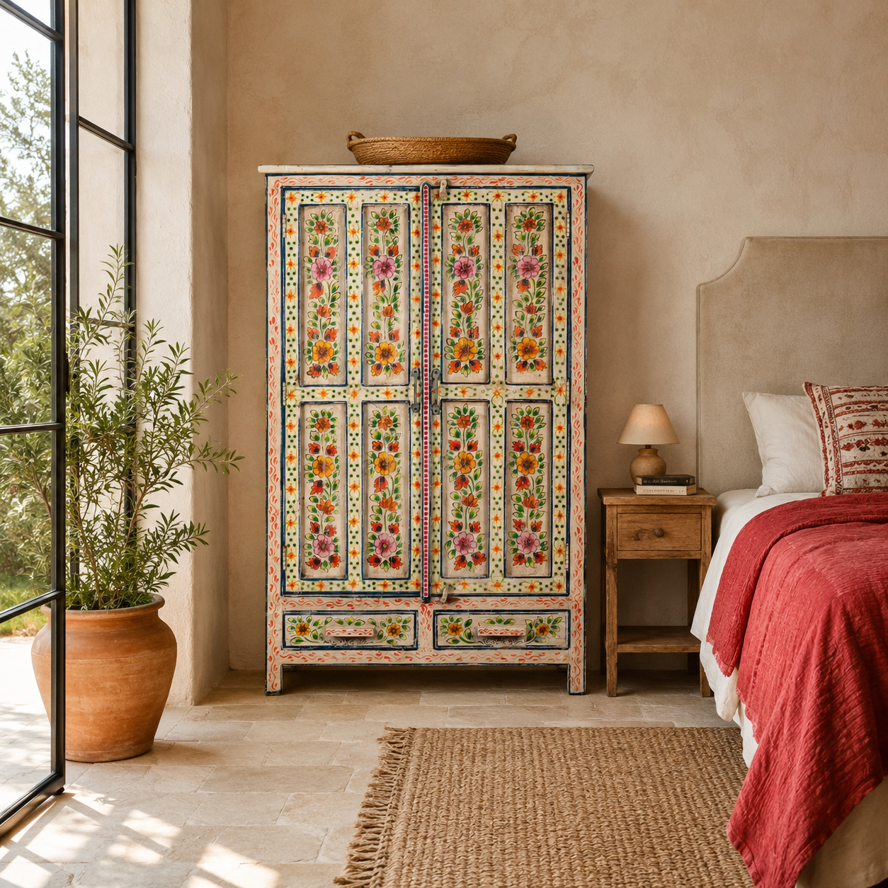 Smaya - Handbeschilderde Boho Kast 