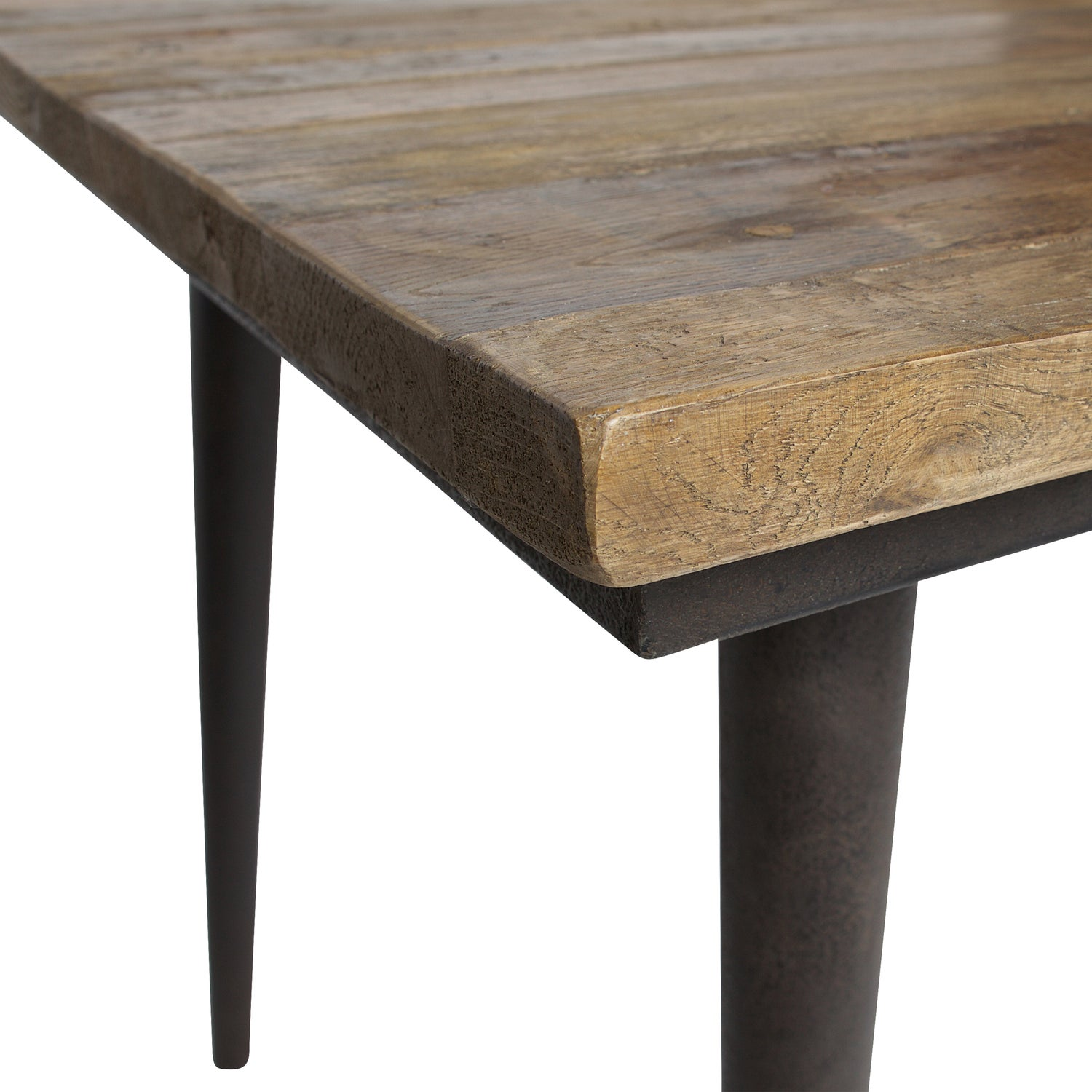 Guild tafel naturel met zwart onderstel 220x90 cm