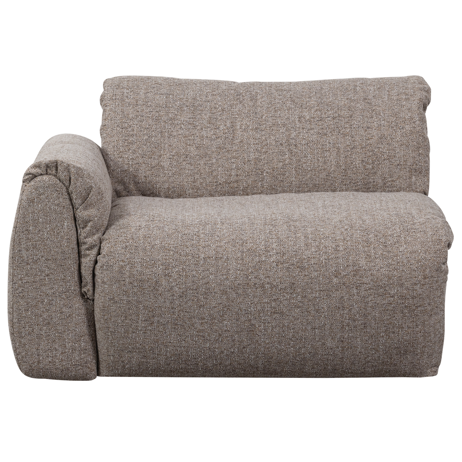 Baggy 1-zits element met arm links geweven chenille oudroze