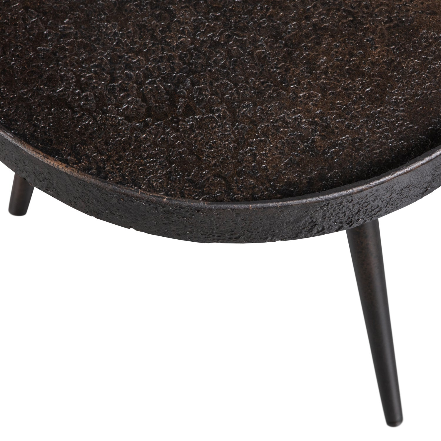 Bounds bijzettafel m hout/metaal antique goud 41xo41 cm