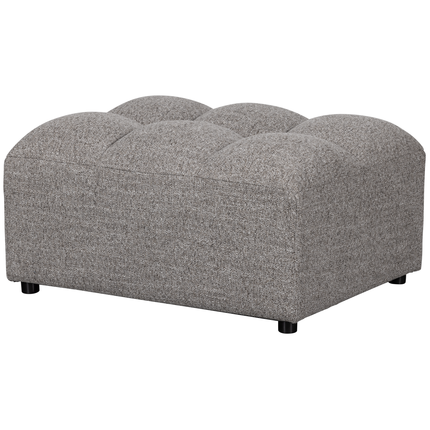 Allure hocker geweven stof donkerbruin melange