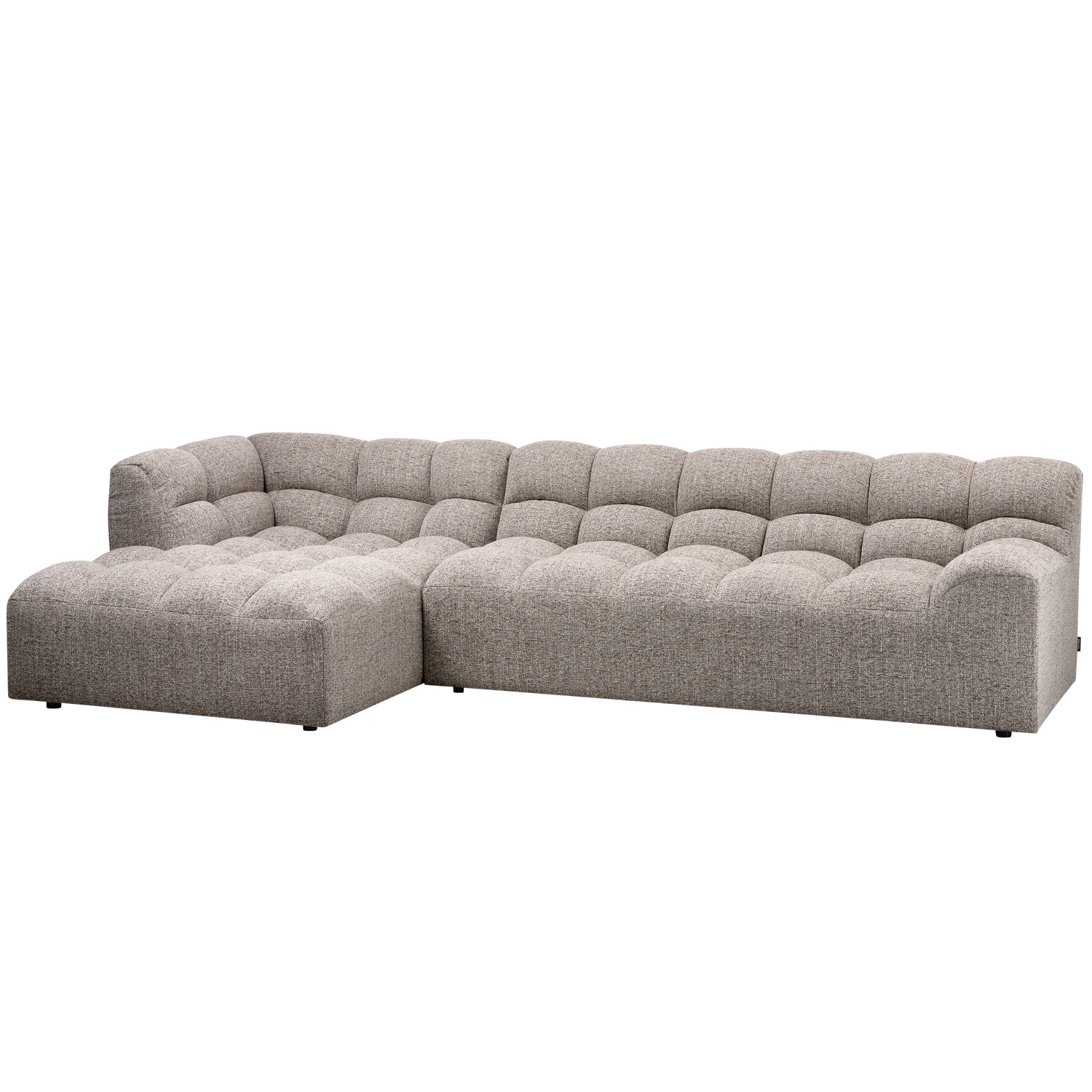 Allure chaise longue links geweven stof naturel melange