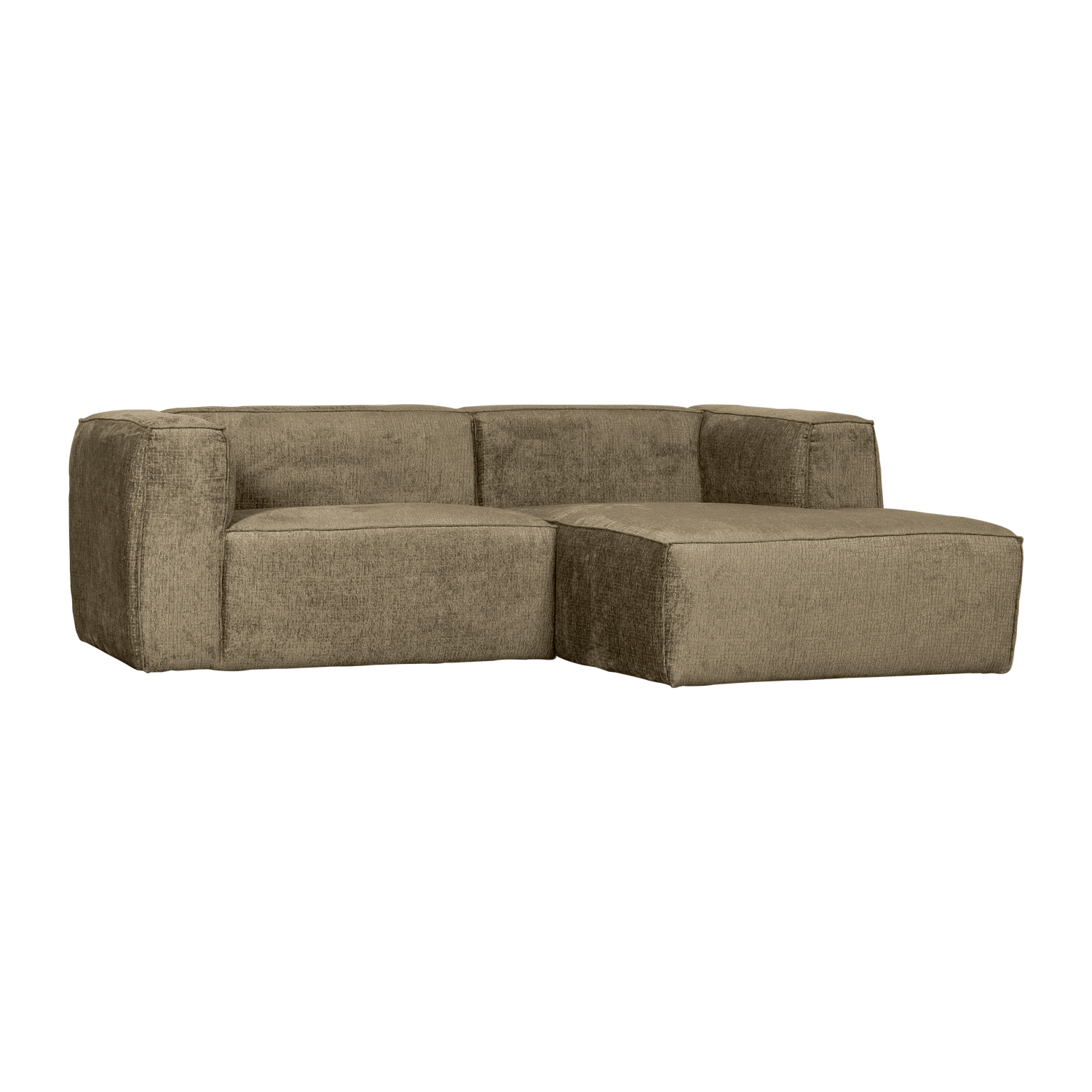 Bean chaise longue bank rechts chenille velvet taupe
