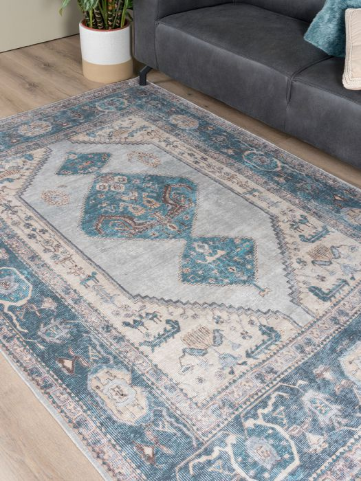 Vloerkleed Karaca - Blue 03