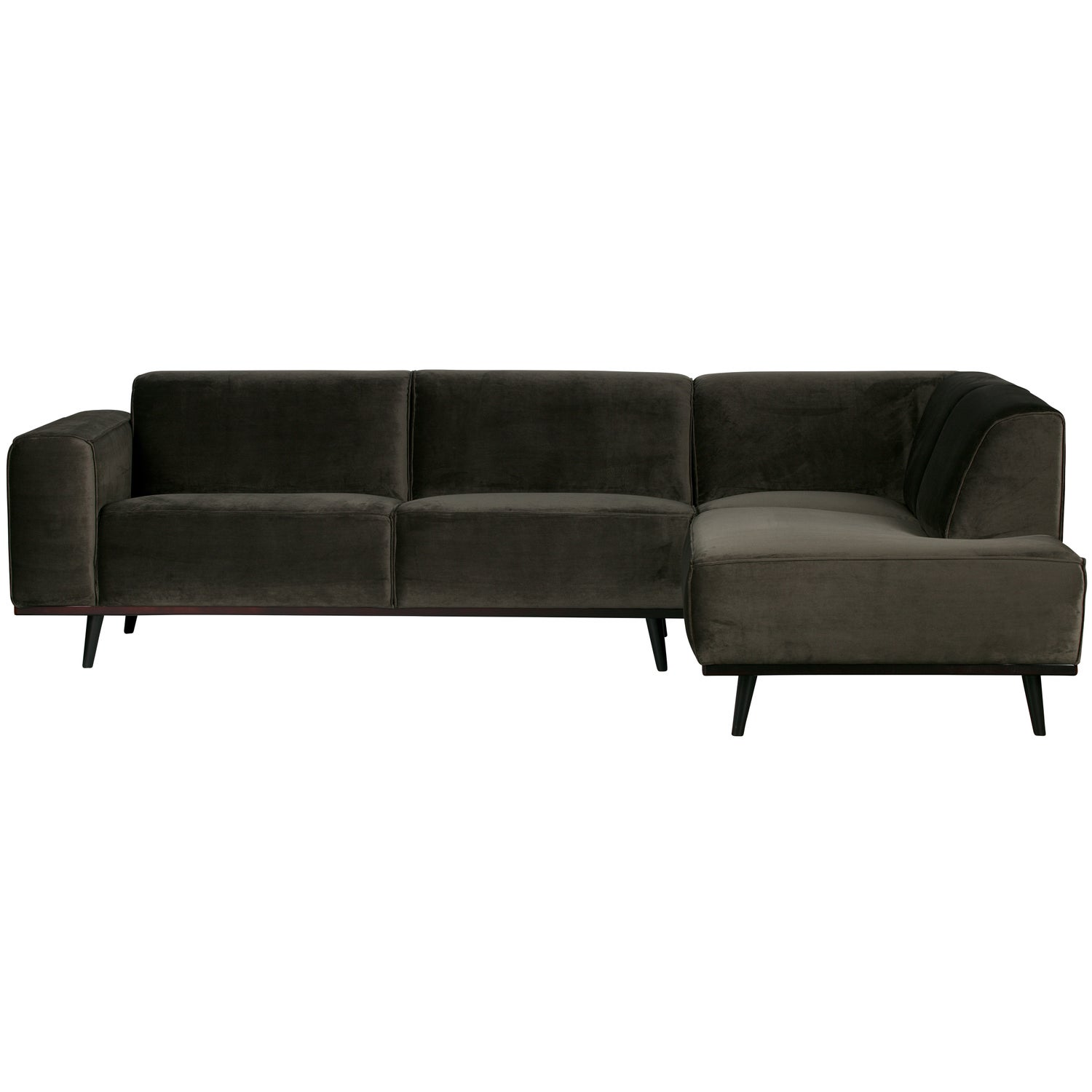 Statement hoekbank rechts chenille velvet terra