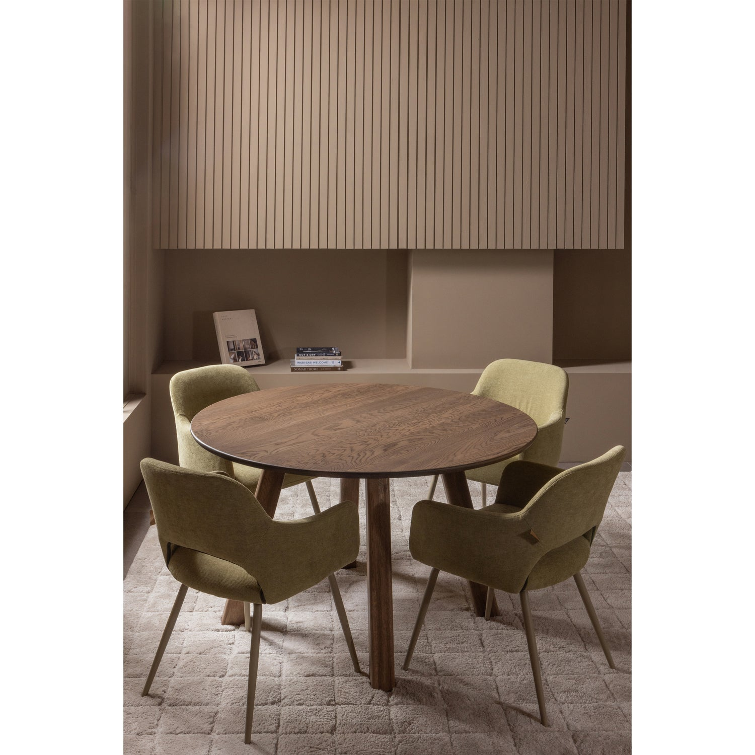 Haarlem 4-standen poot eiken pebble grey set van 2 [fsc]