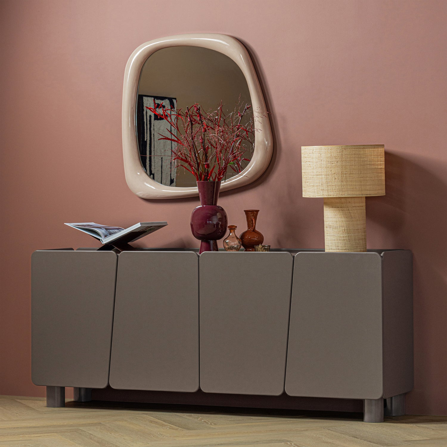 Root dressoir 200 cm grenen truffel bruin [fsc]