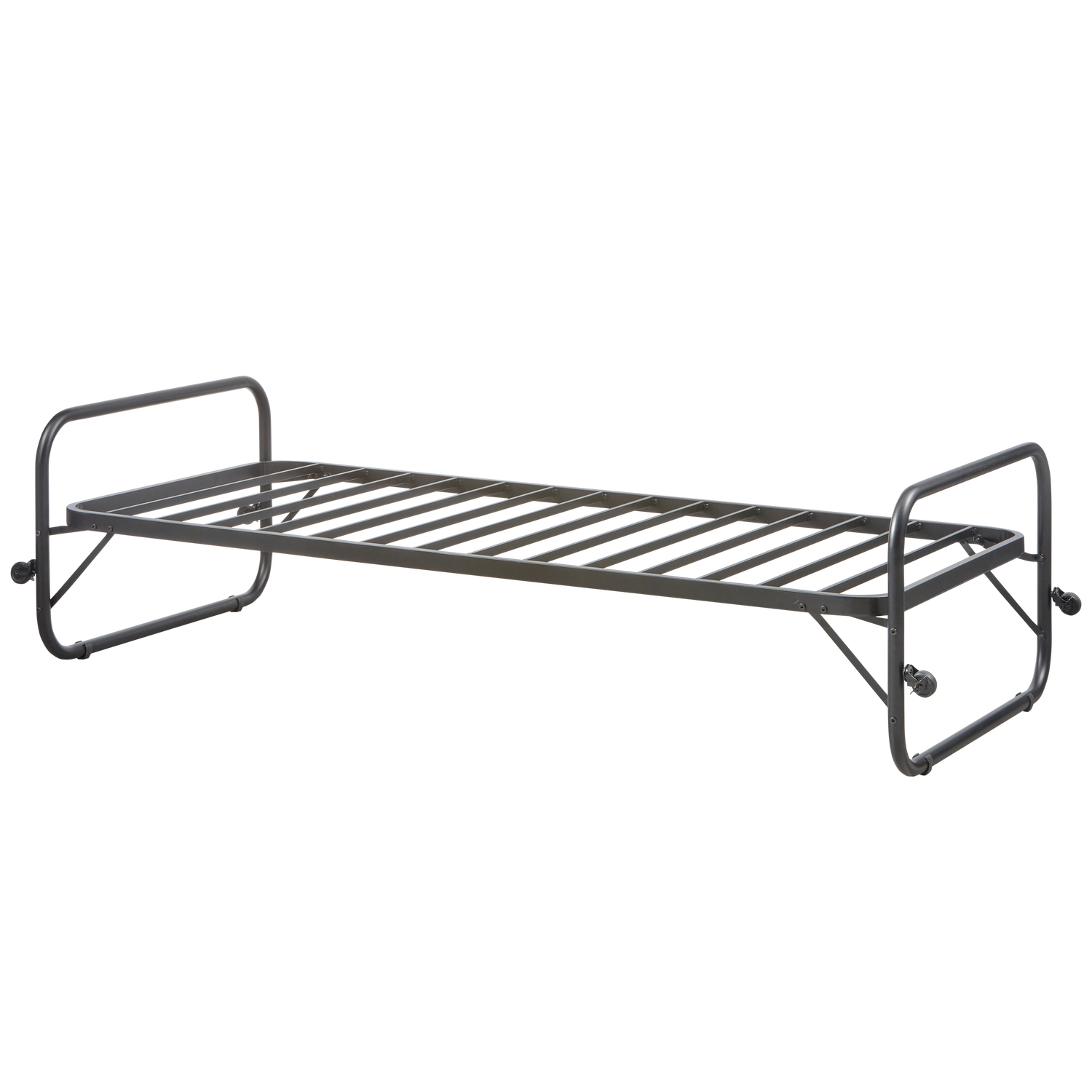 Lucy eenpersoons onderschuifbed metaal zwart 90x200 cm