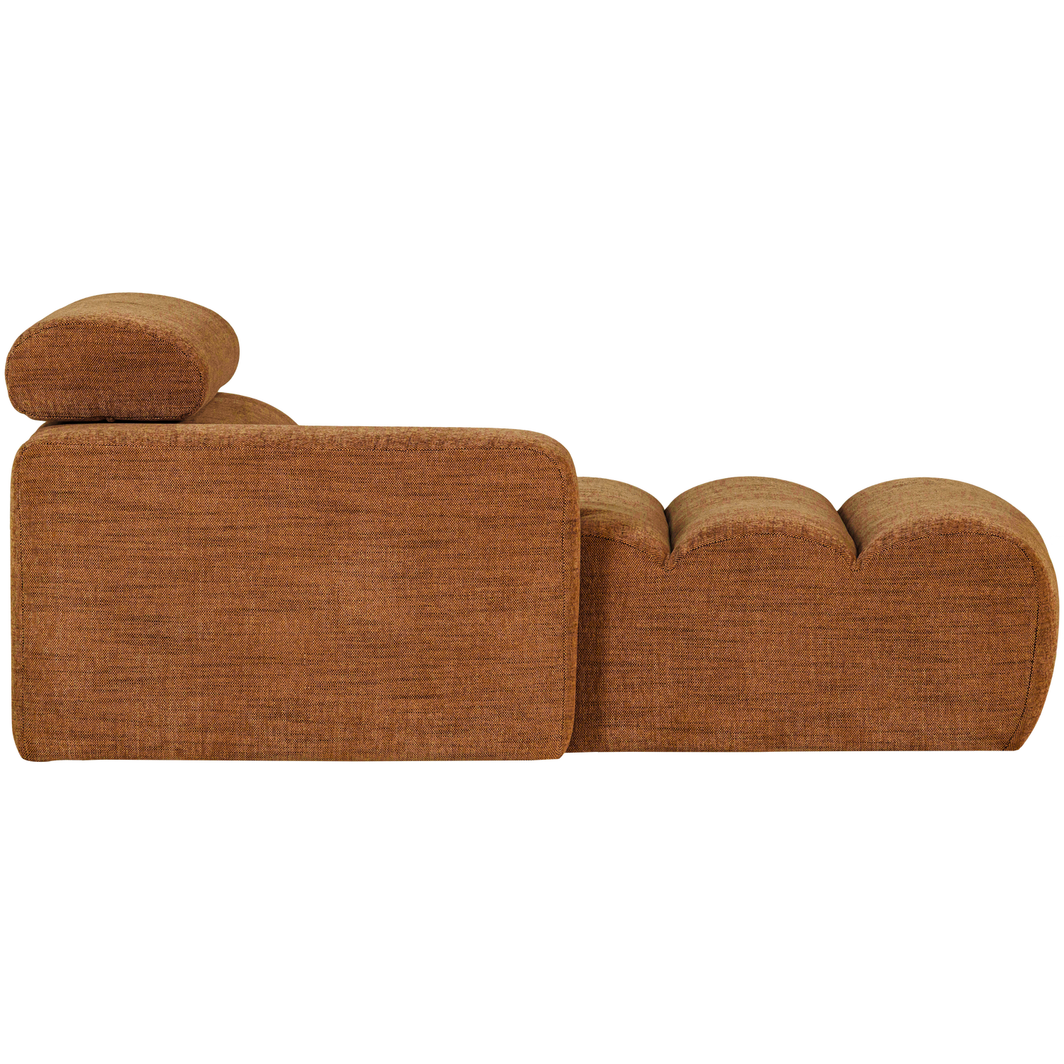 Novi chaise longue element arm links ribstof terra
