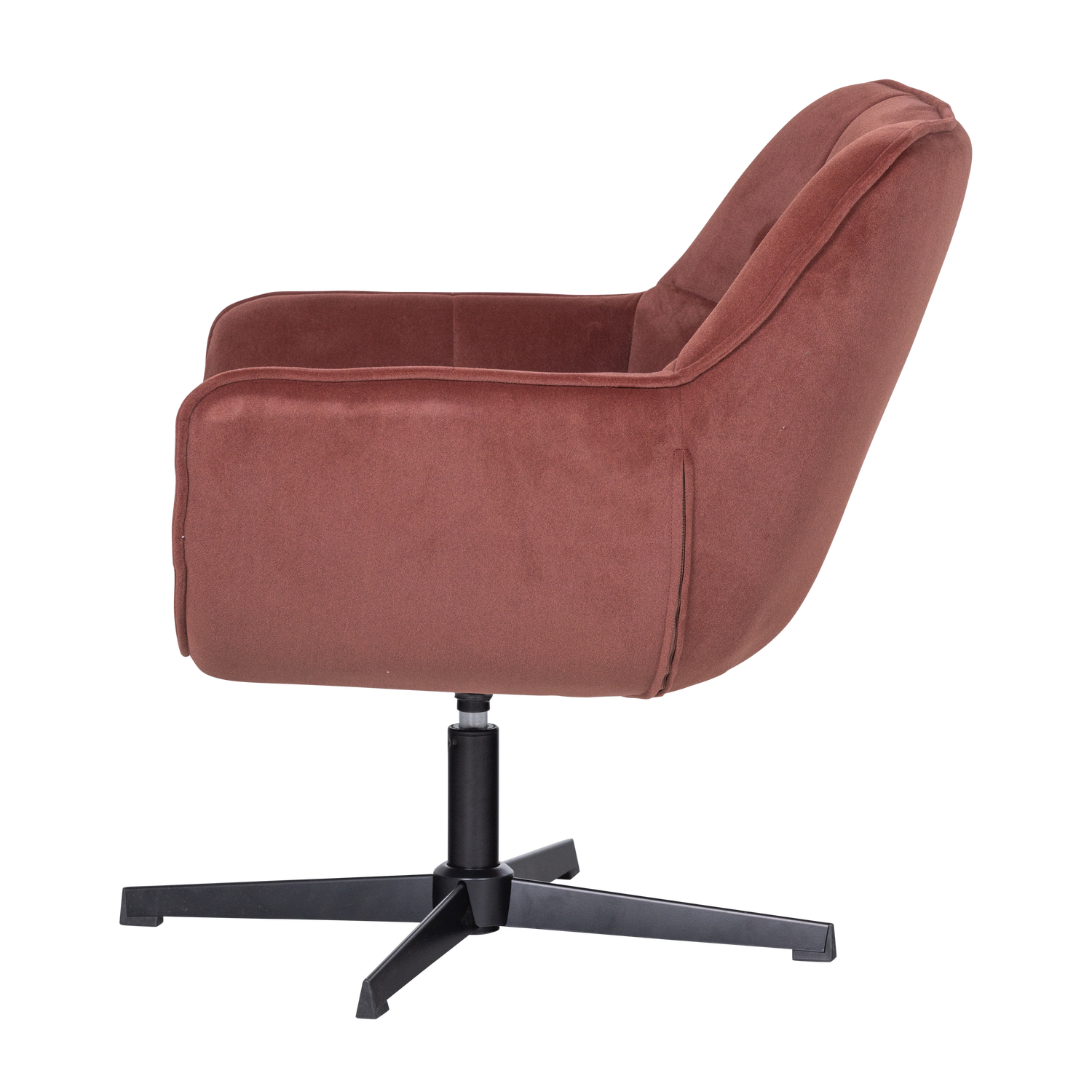 Wibo draaifauteuil mat velvet bruinrood [fsc]