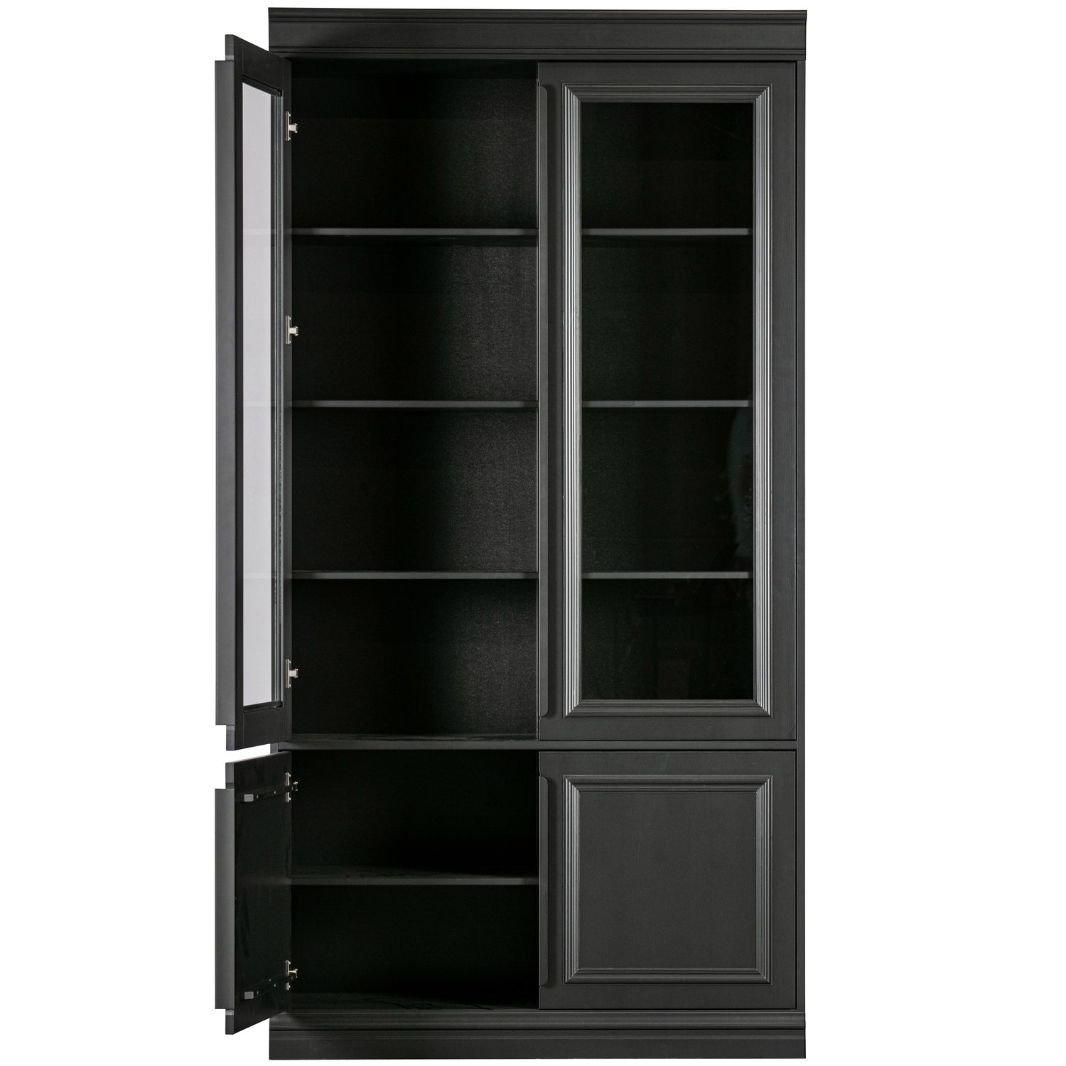 Organize vitrinekast 44 cm grenen matzwart [fsc]