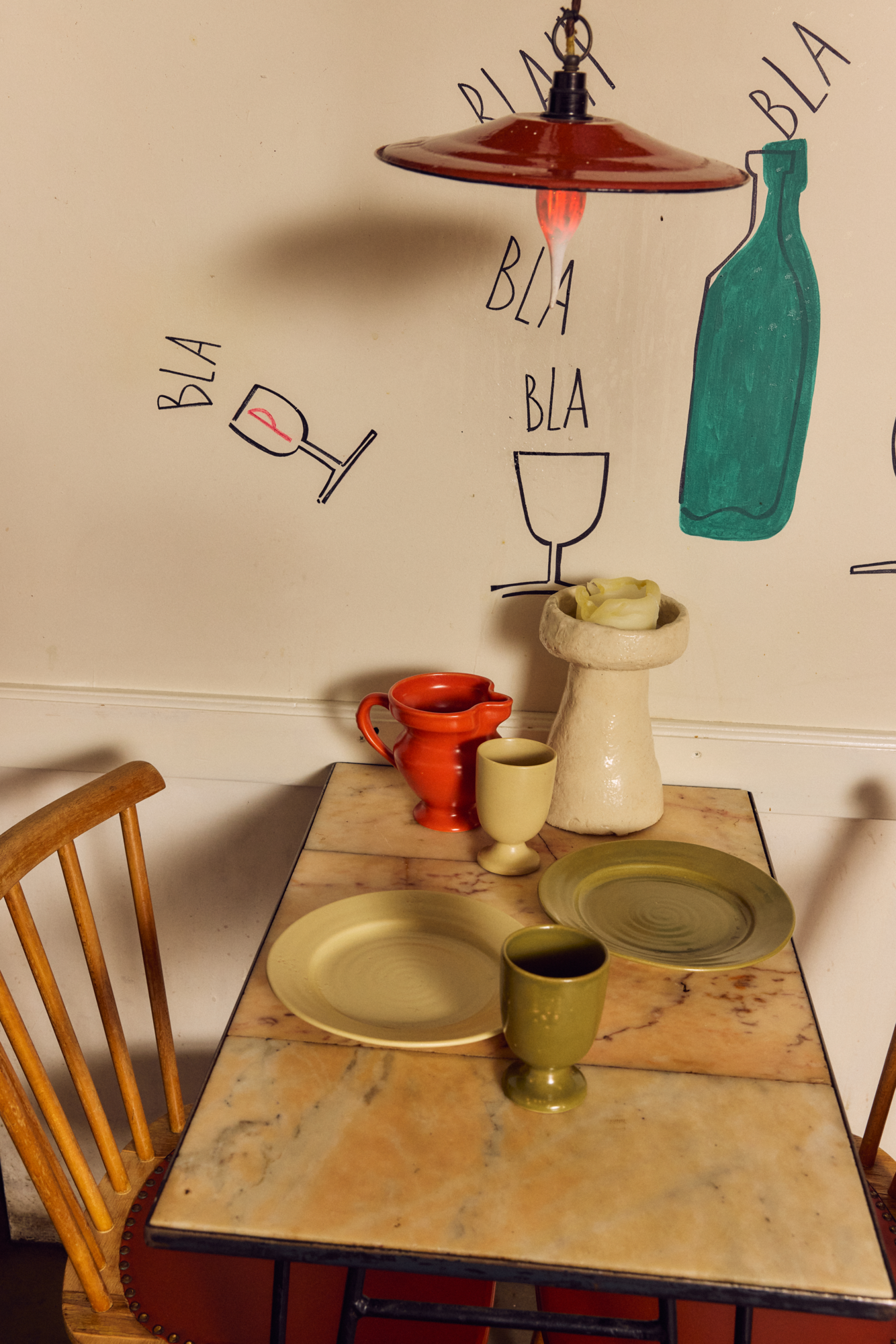 HKliving Servies Farmhouse Ceramics Bekers - set van 2