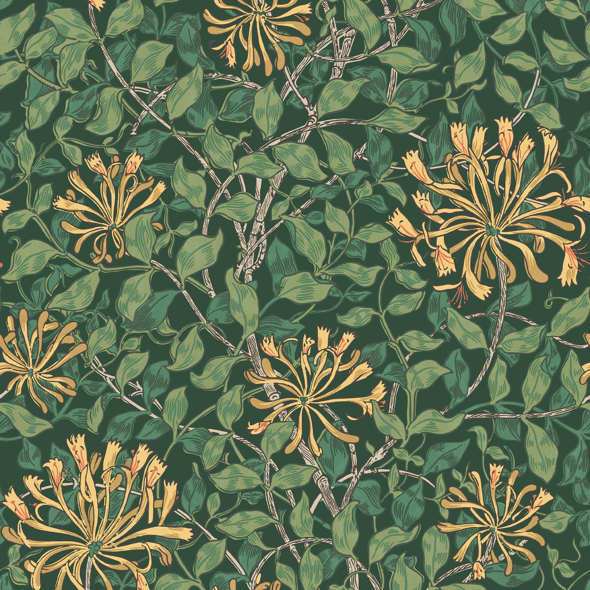 Behang William Morris at Home Honeysuckle