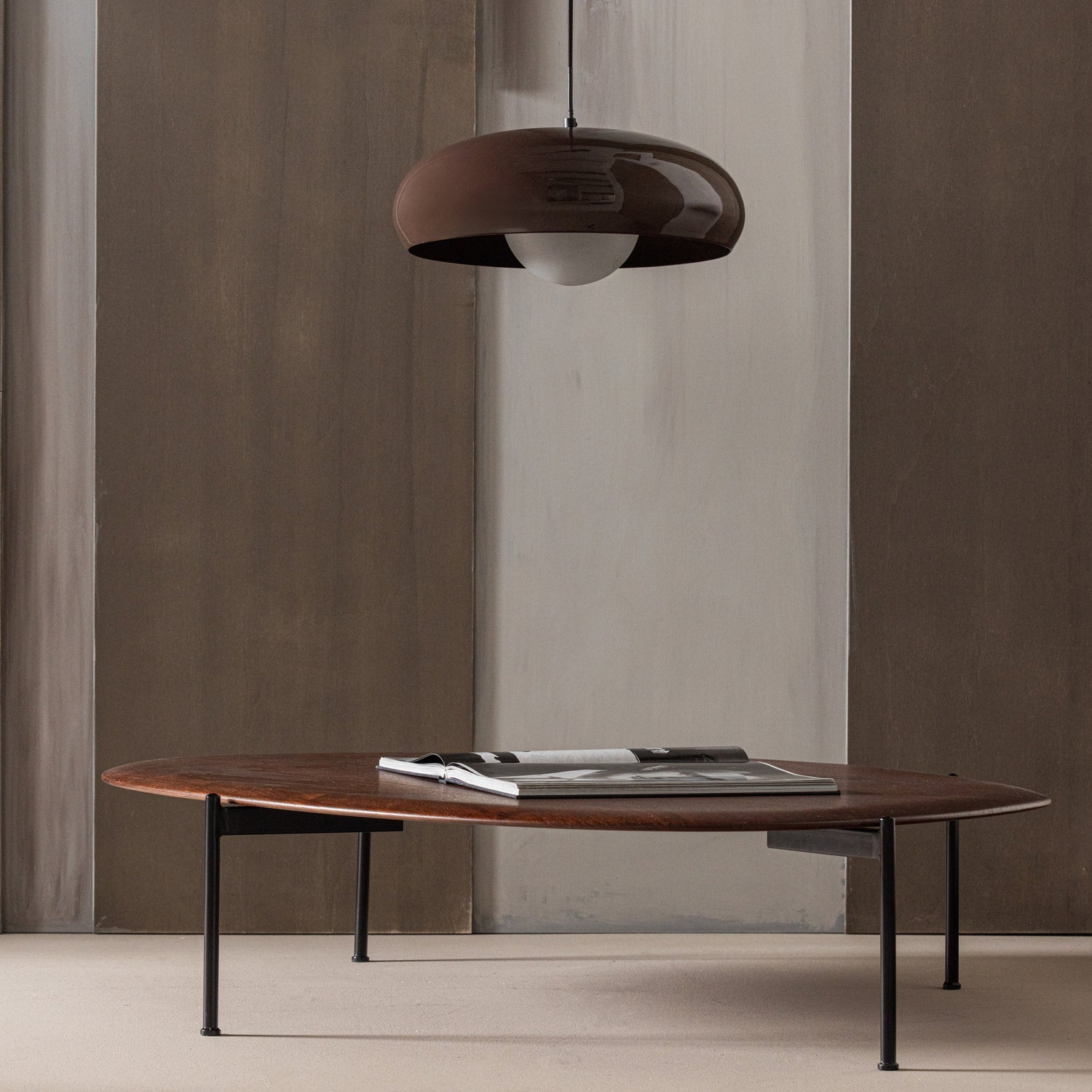 Tivo hanglamp rond metaal hoogglans zand