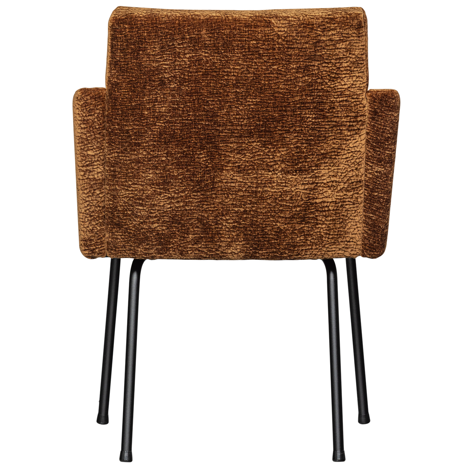 Mount eetkamerstoel met armleuning 3d chenille middenbruin