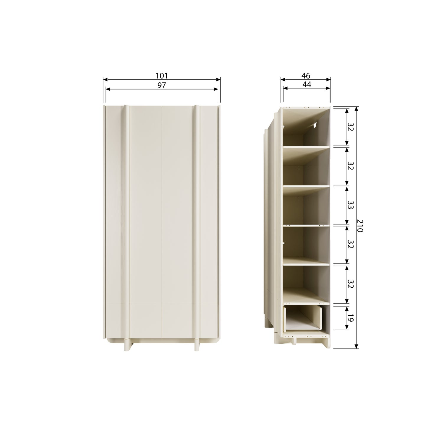 Basu opbergkast grenen dust [fsc]