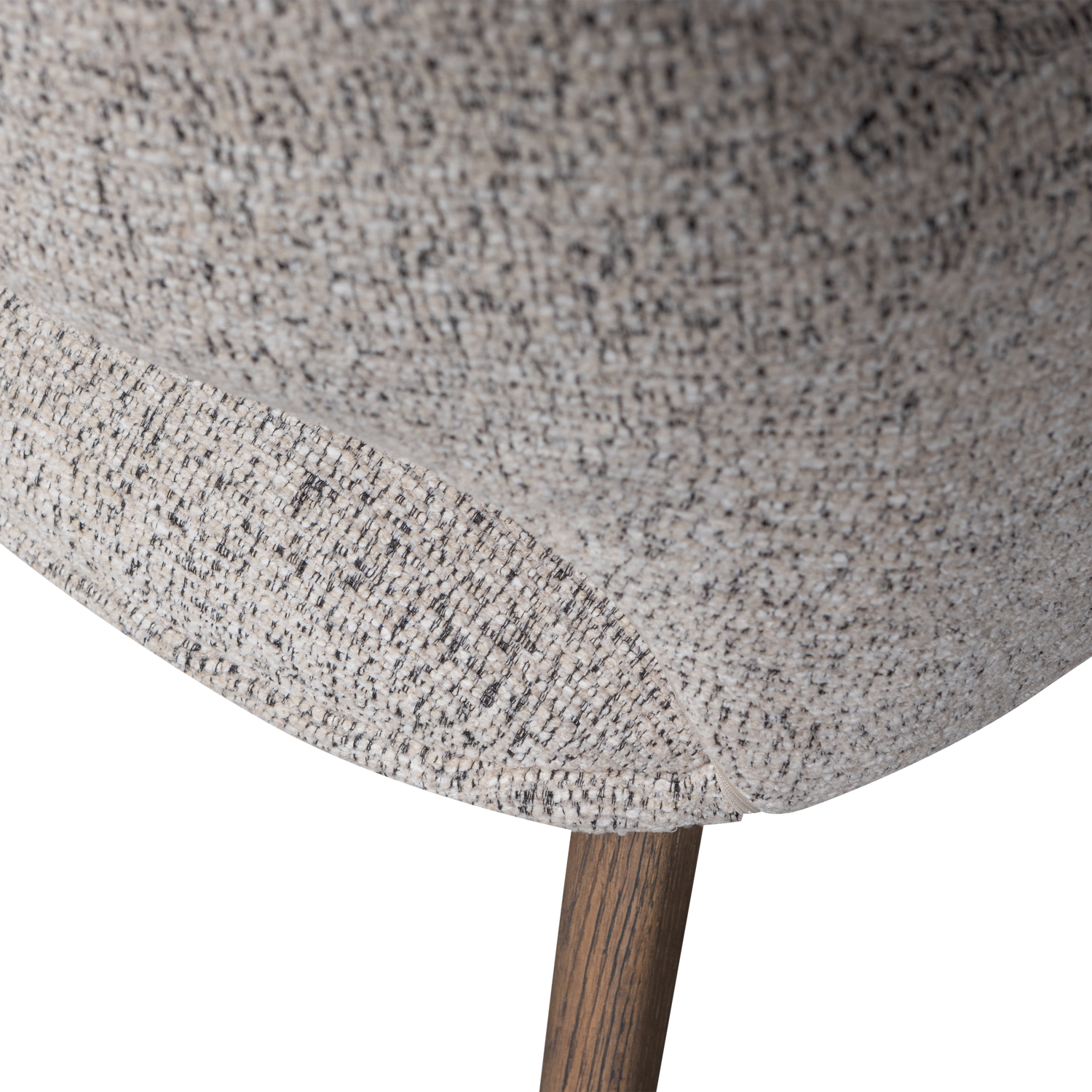 Murat eetkamerstoel taupe met houten poot naturel