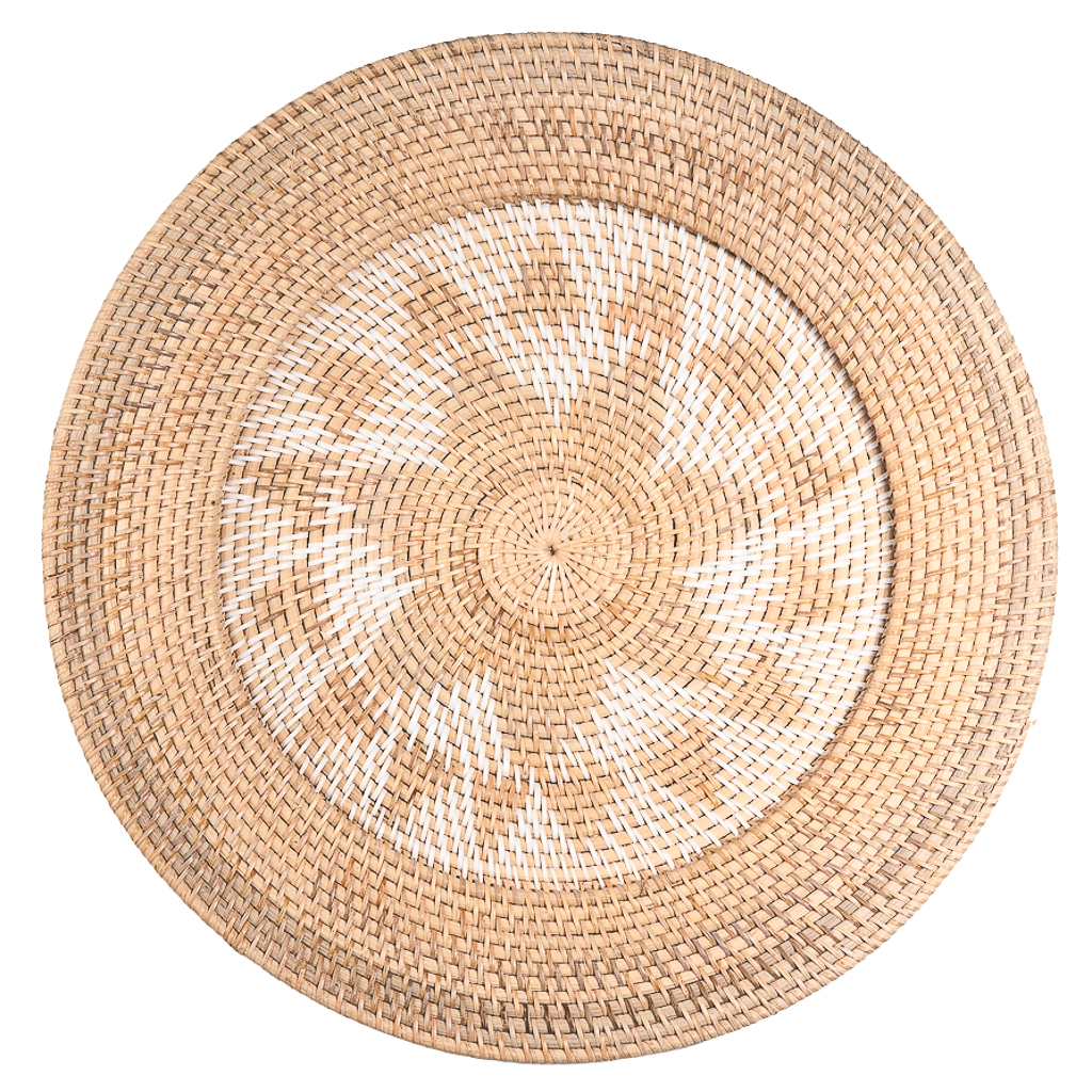 Rotan wandbord Pelat musim penas large Ø 50cm incl. hanglus