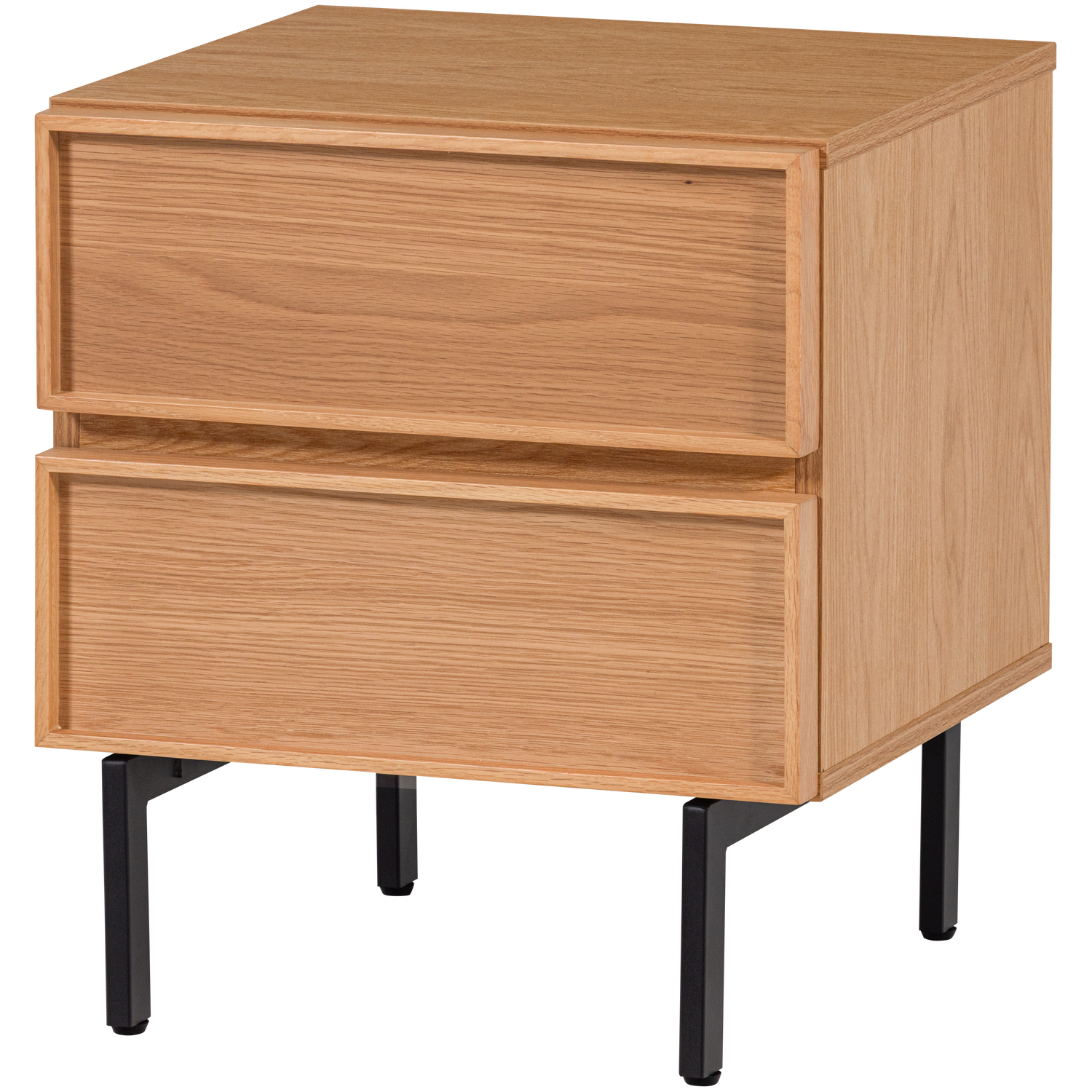 Tours ladekast/nachtkastje 2 lades melamine/mdf naturel